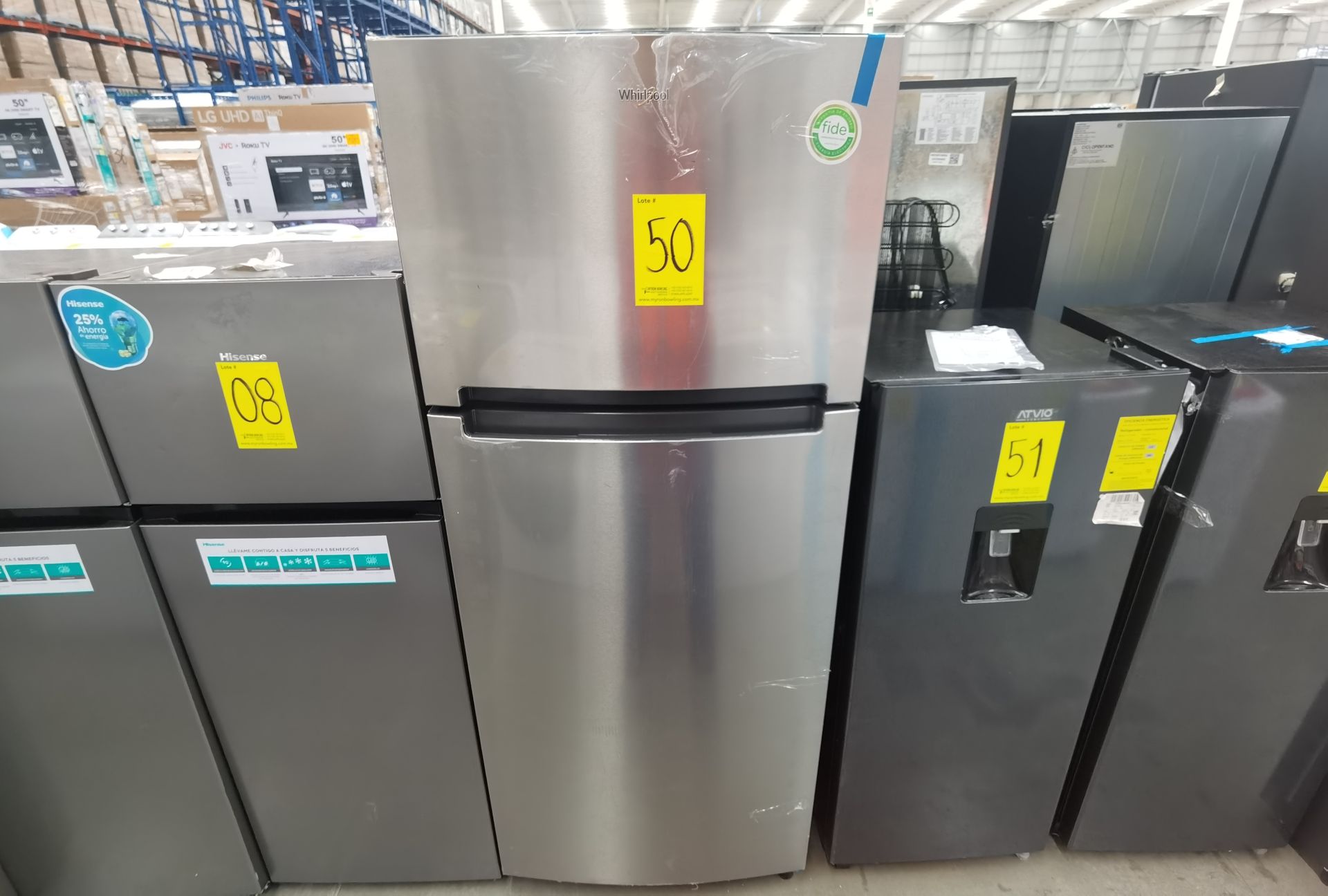 1 Refrigerador Marca WHIRLPOOL, Modelo WT1818A, No de serie VSB2467789 , Color Gris, LB-57409