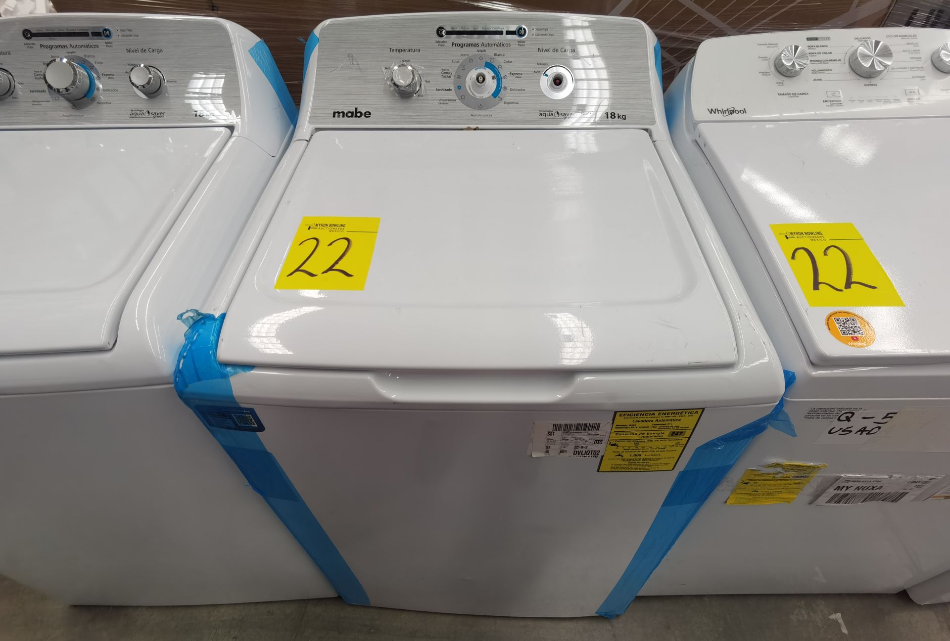 Lote de 2 Lavadoras contiene: 1 Lavadora de 17 Kg, Marca WHIRLPOOL, Modelo 8MWTW1713MJQ0, No de - Image 6 of 11