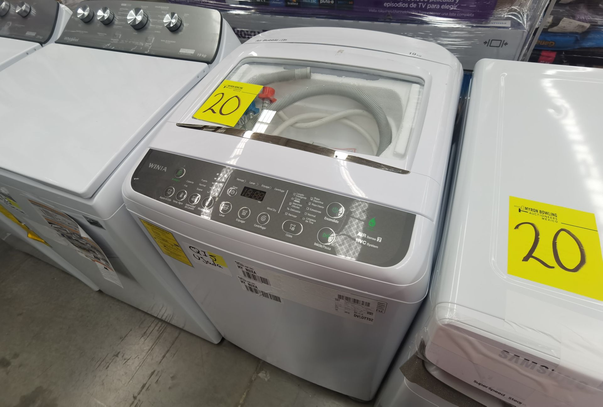 Lote de 2 Lavadoras contiene: 1 Lavadora de 22 Kg, Marca SAMSUNG, Modelo WF22R6270AW, No de ser - Image 7 of 11