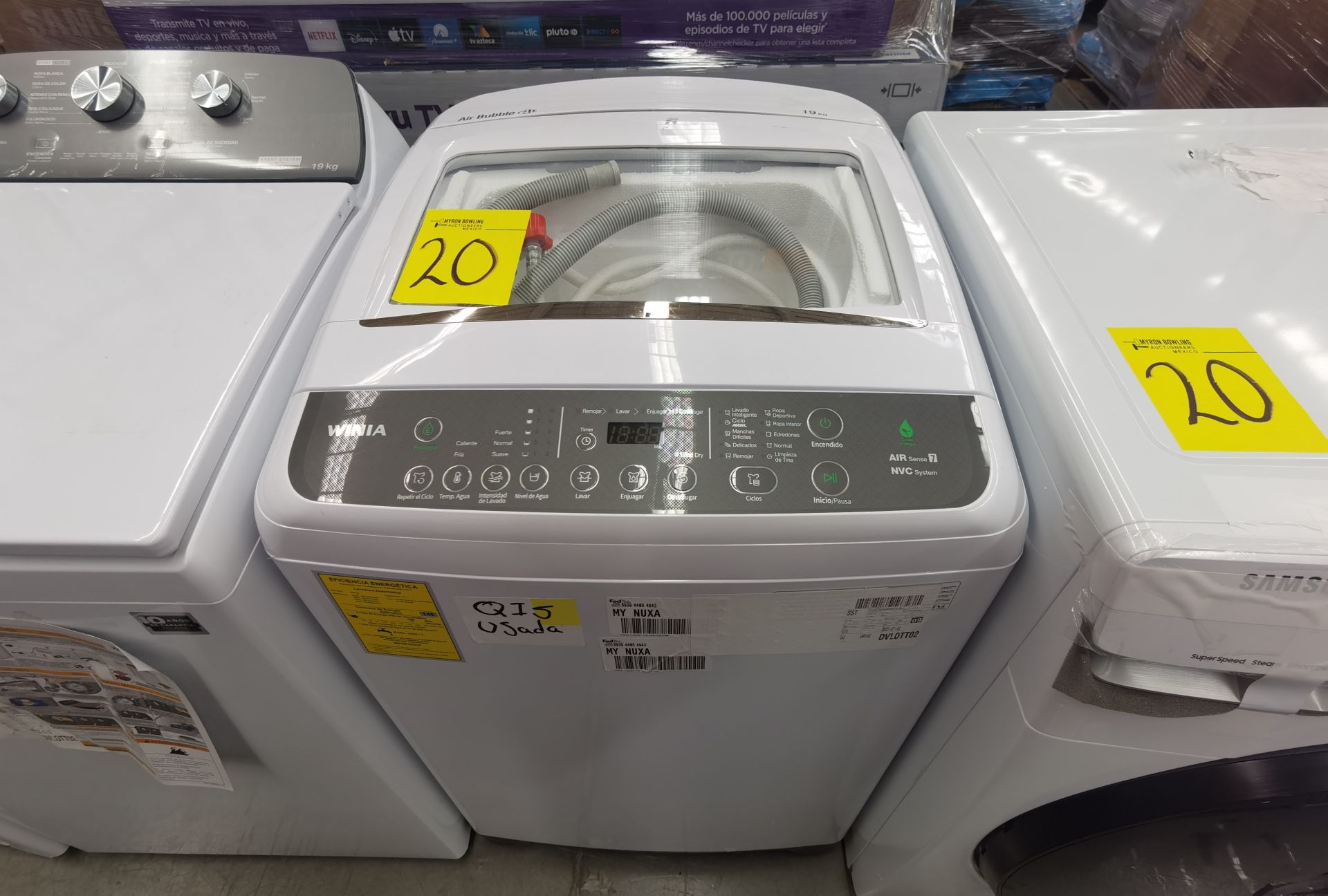 Lote de 2 Lavadoras contiene: 1 Lavadora de 22 Kg, Marca SAMSUNG, Modelo WF22R6270AW, No de ser - Image 5 of 11