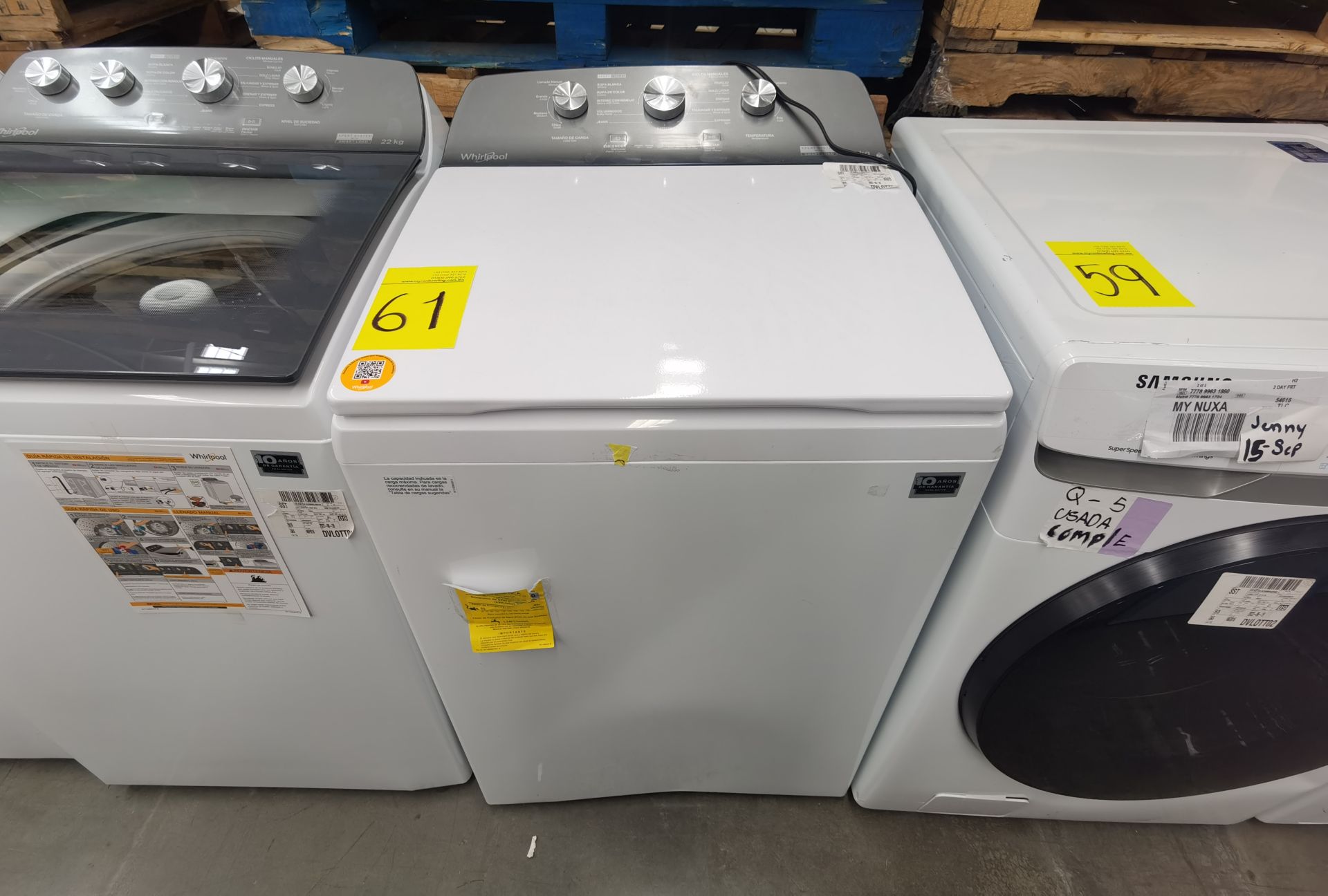 Lote de 2 Lavadoras contiene: 1 Lavadora de 18 Kg, Marca Whirlpool , Modelo 8MWTW1823WJM0 , No - Image 6 of 11