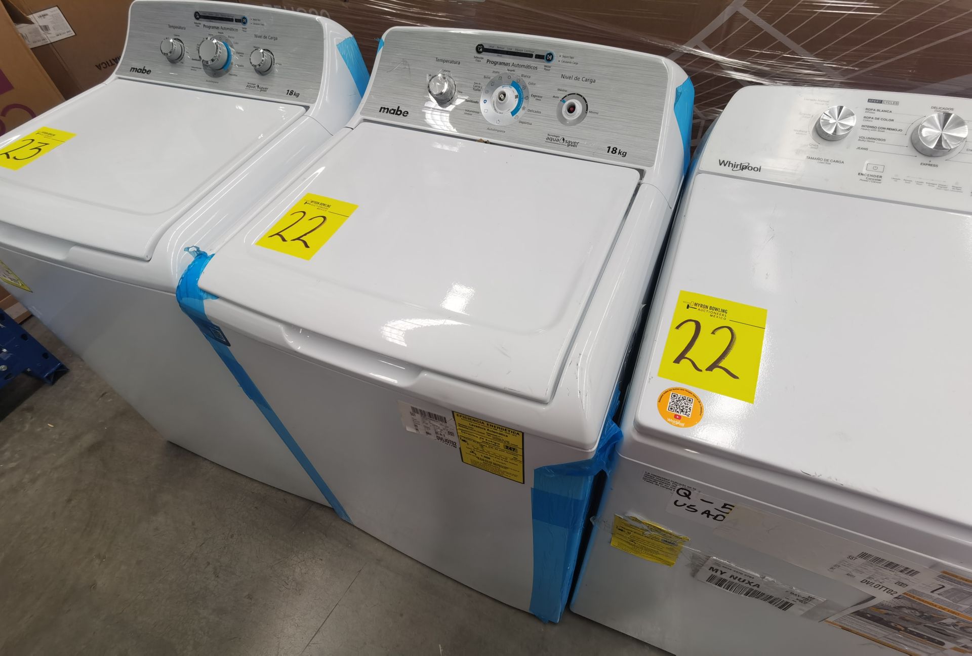 Lote de 2 Lavadoras contiene: 1 Lavadora de 17 Kg, Marca WHIRLPOOL, Modelo 8MWTW1713MJQ0, No de - Image 8 of 11