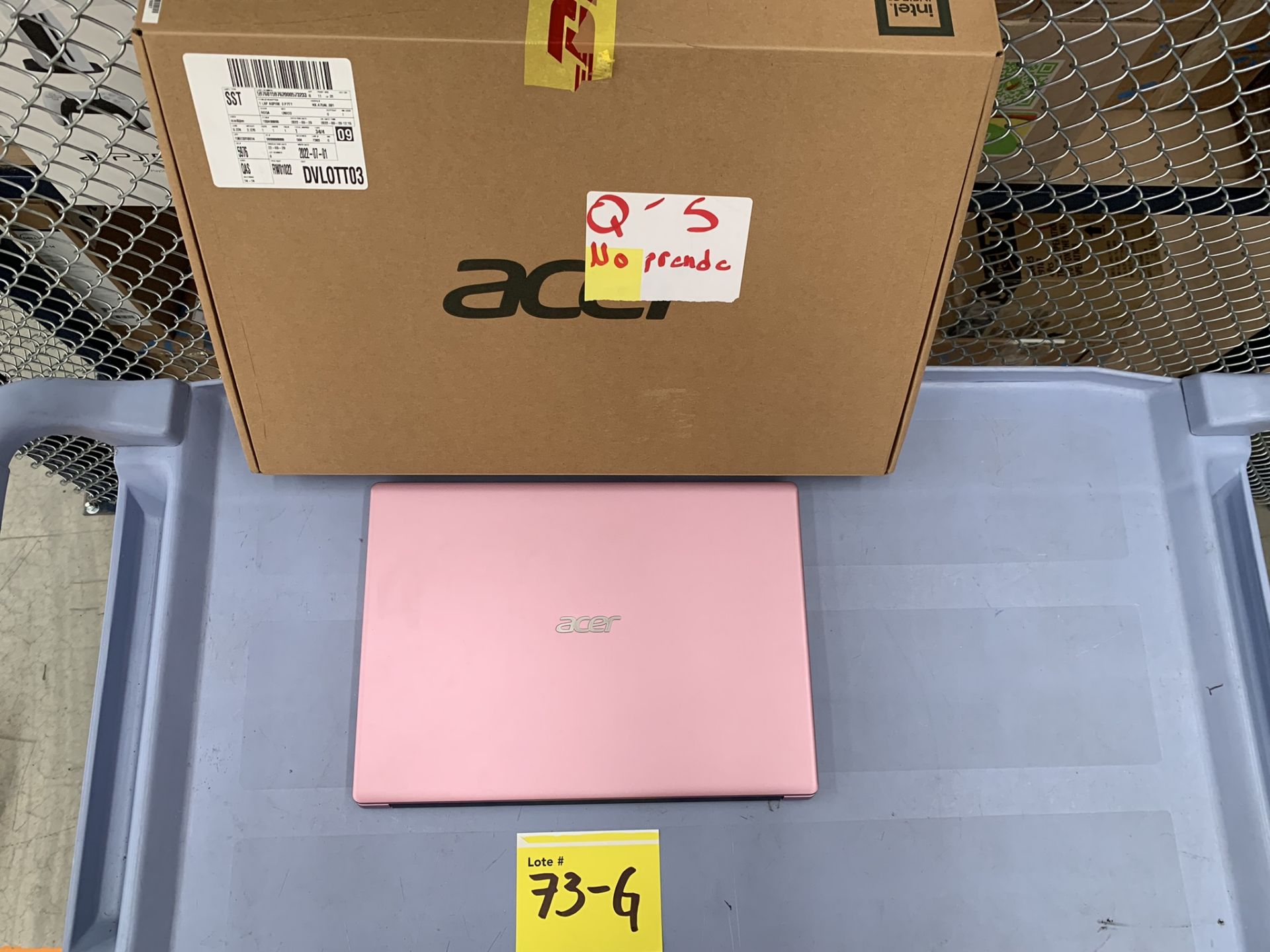 Lote De 2 Laptop Contiene: 1 Laptop Marca Acer Modelo N20Q1, Serie 467600, Procesador Procesado - Image 9 of 14