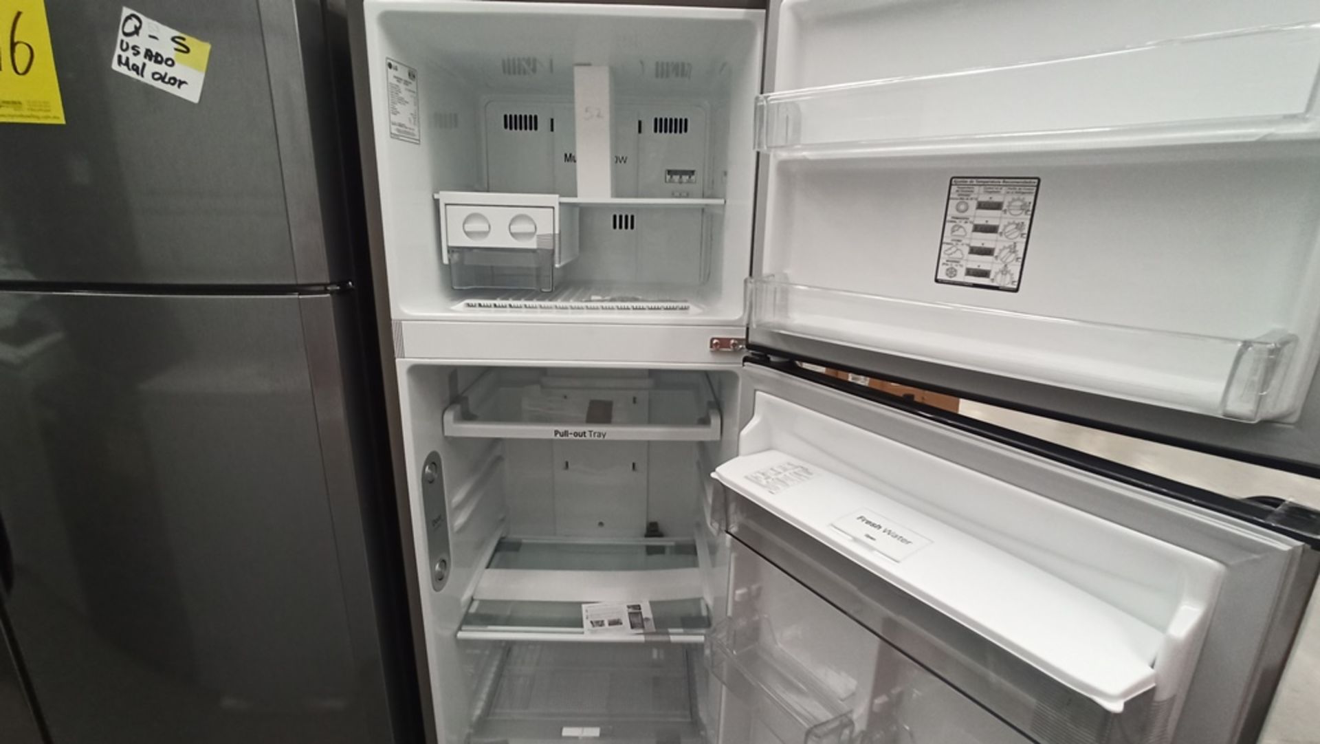 1 Refrigerador Marca LG, Modelo GT32WDC, No De Serie 210MRJF03492, Color Gris, LB-610176, Detal - Image 8 of 9