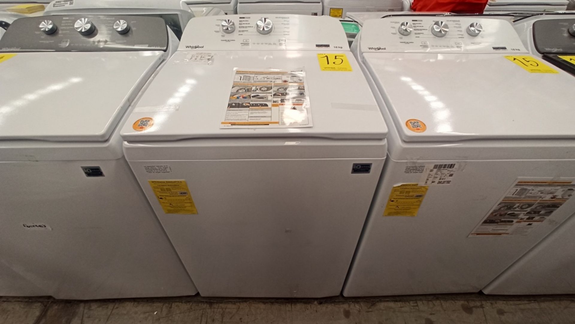 Lote De 2 Lavadoras Contiene: 1 Lavadora De 16Kg, Marca WHIRLPOOL, Modelo 8MWTW1612MJQ1, No De