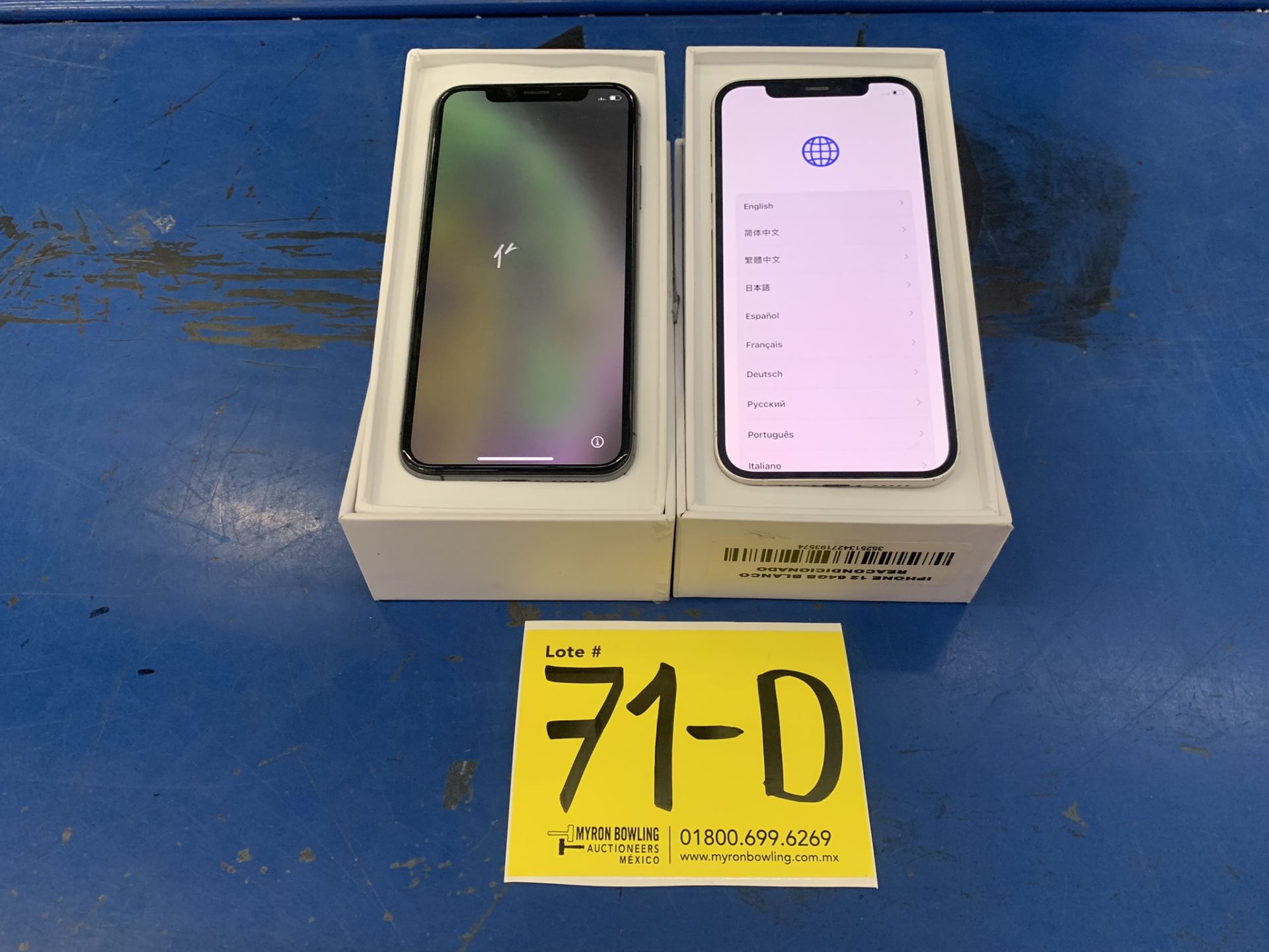 Lote De 2 Teléfonos Celular Contiene: 1 Iphone Marca Apple, Modelo 12, Color Blanco, 64 GB De A - Image 9 of 11