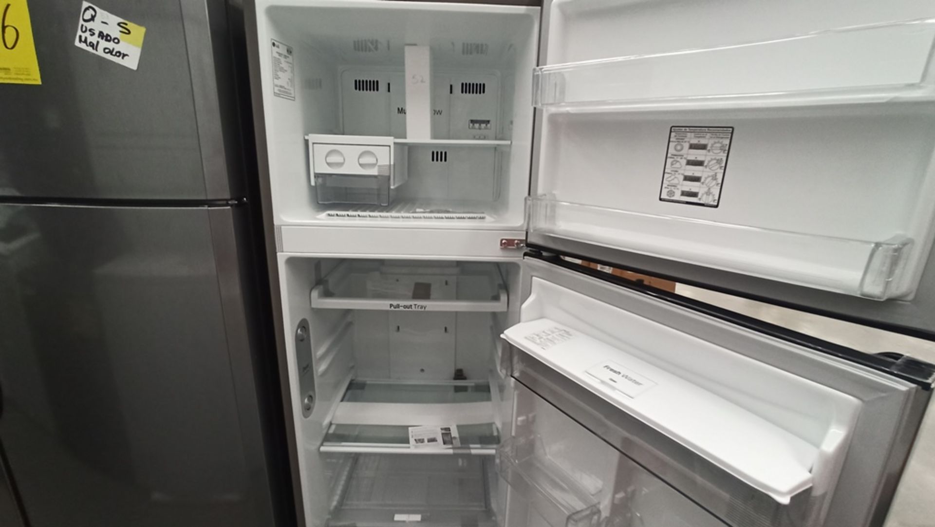 1 Refrigerador Marca LG, Modelo GT32WDC, No De Serie 210MRJF03492, Color Gris, LB-610176, Detal - Image 7 of 9