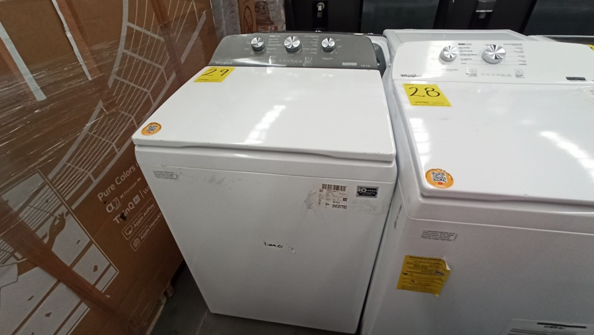 Lote De 2 Lavadoras Contiene: 1 Lavadora De 18Kg, Marca WHIRLPOOL, Modelo 8MWTW1813MJM1, No De