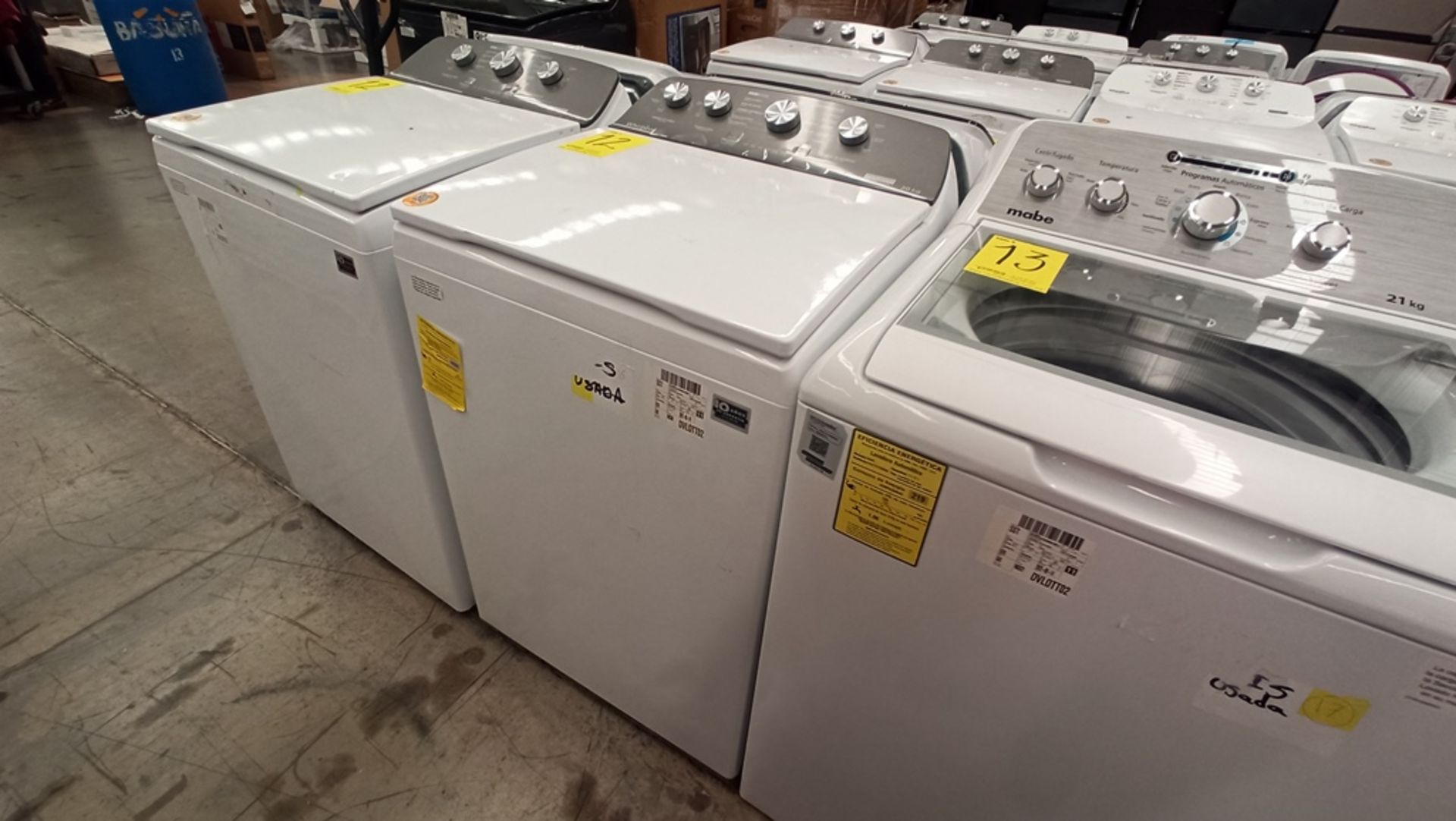 Lote De 2 Lavadoras Contiene: 1 Lavadora De 18Kg, Marca WHIRLPOOL, Modelo 8MWTW1813MJM0, No De - Image 9 of 15