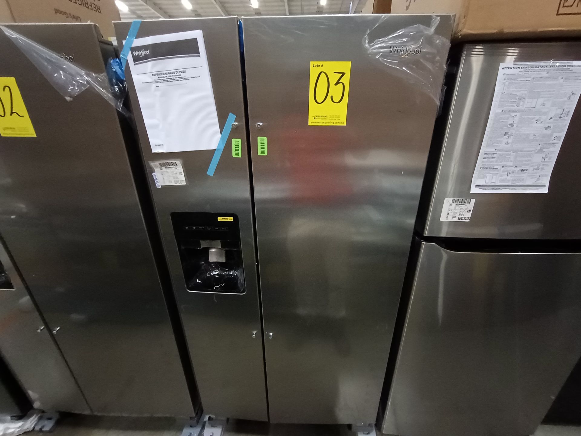 1 Refrigerador con dispensador de agua Marca WHIRLPOOL, Modelo WD2620S, No de serie HRB1795770, Col - Image 4 of 8