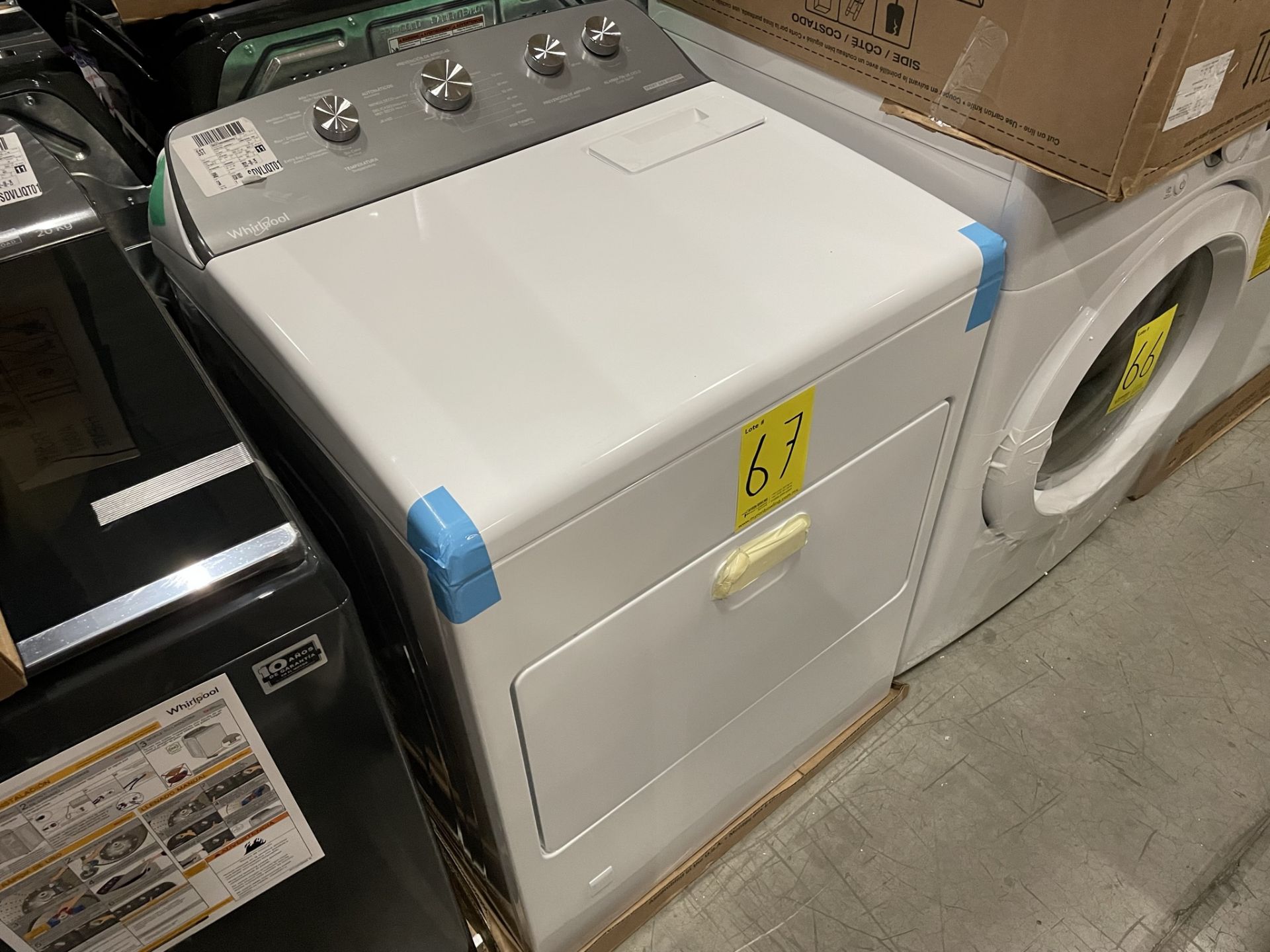 1 Secador de 20 KG Marca WHIRLPOOL, Modelo 7MWGD2040JM0, Serie MB3707710, Color Blanco, LB-029452 - Image 3 of 8