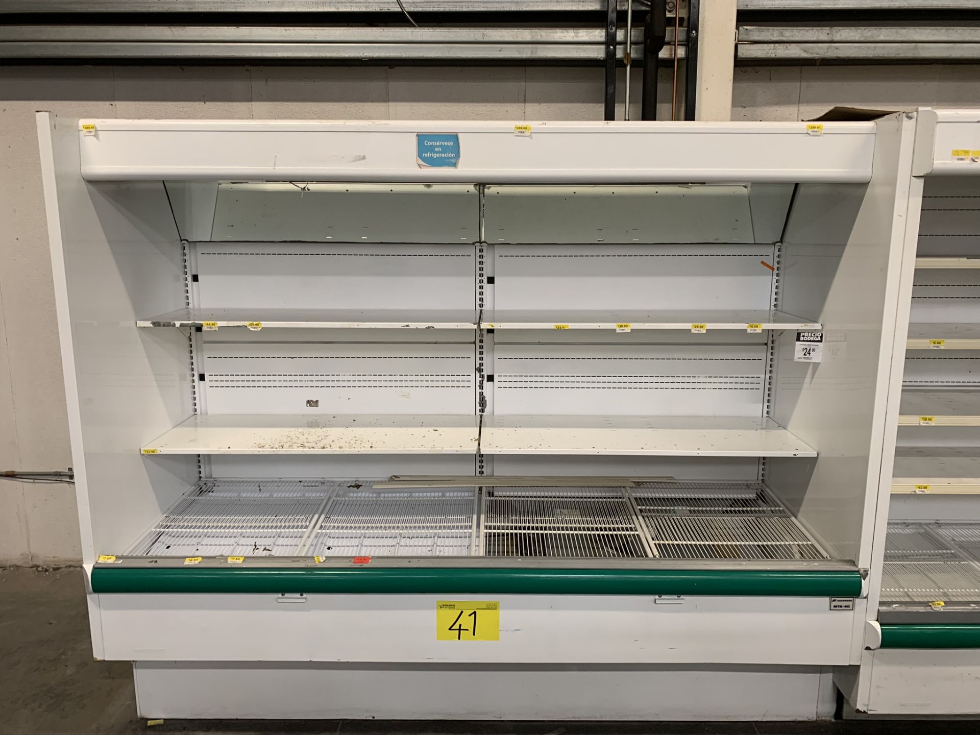 Hussmann refrigerated display case with 1 section, measures 2.50 x 1.03 x 2.09 meters - Image 3 of 9
