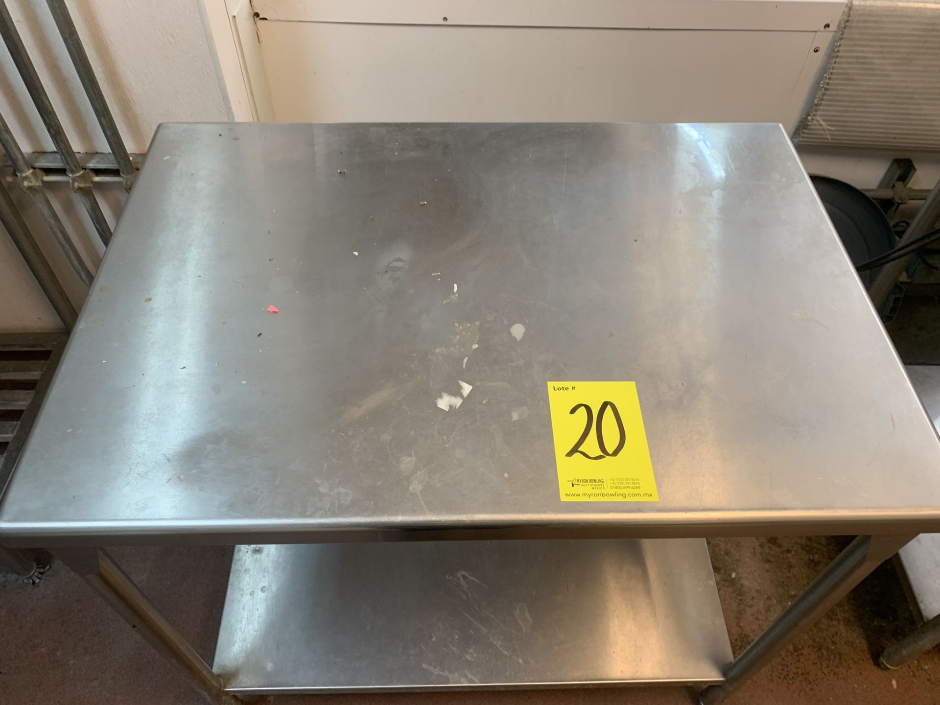 1 Stainless steel work table measures 1.00 x 0.70 x 0.90 mts - Image 10 of 11