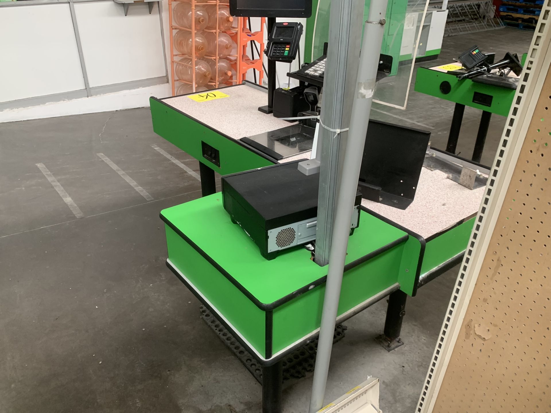 Wood Checkout Cabinet with Cigar Case, 1 Gondola Display Cabinet with 3 Posts and 18 Shelves - Image 4 of 15