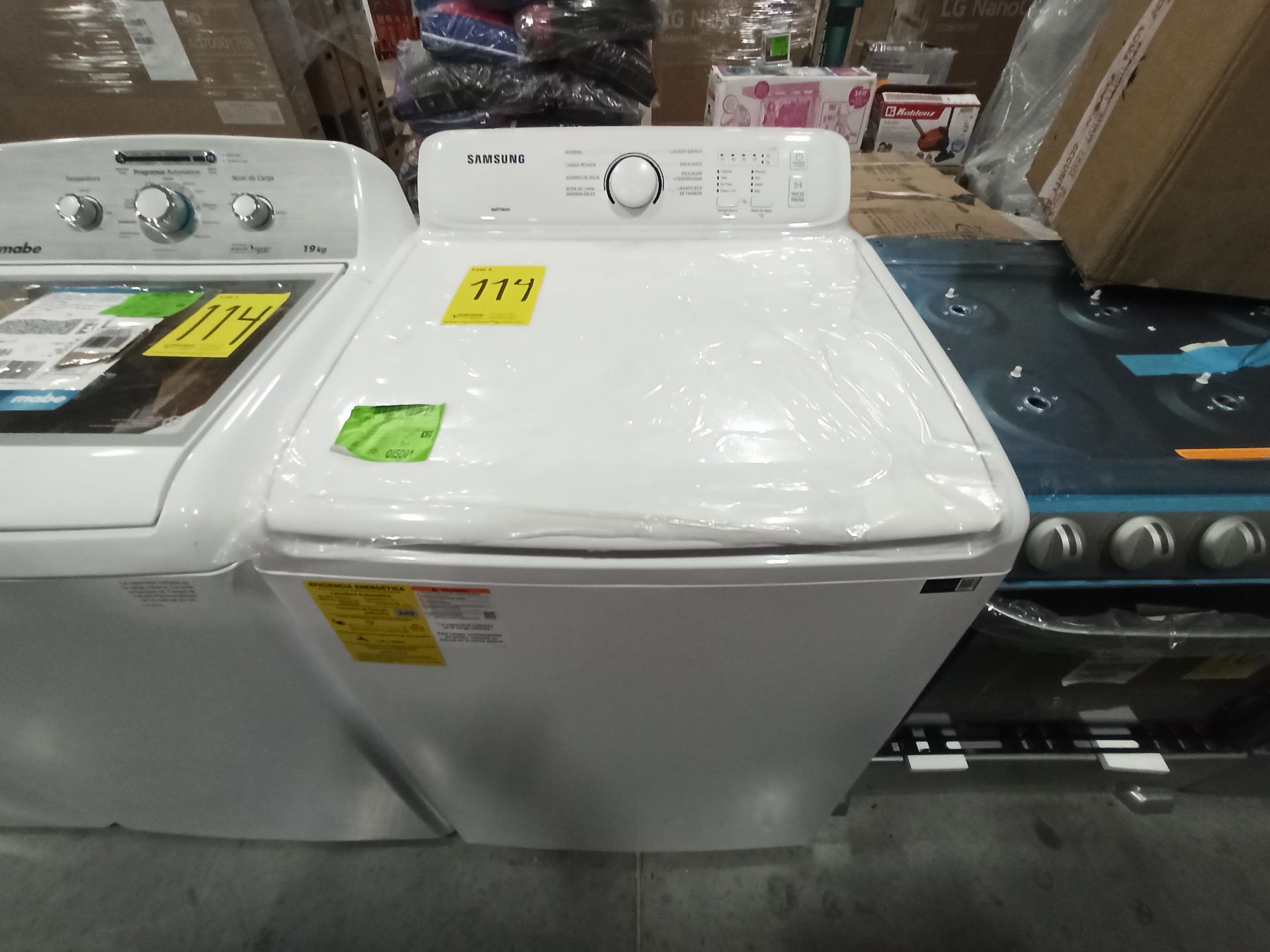 Lote de 2 lavadoras contiene: 1 Lavadora de 20 KG Marca SAMSUNG, Modelo WA20A3350GW, Serie T900714E