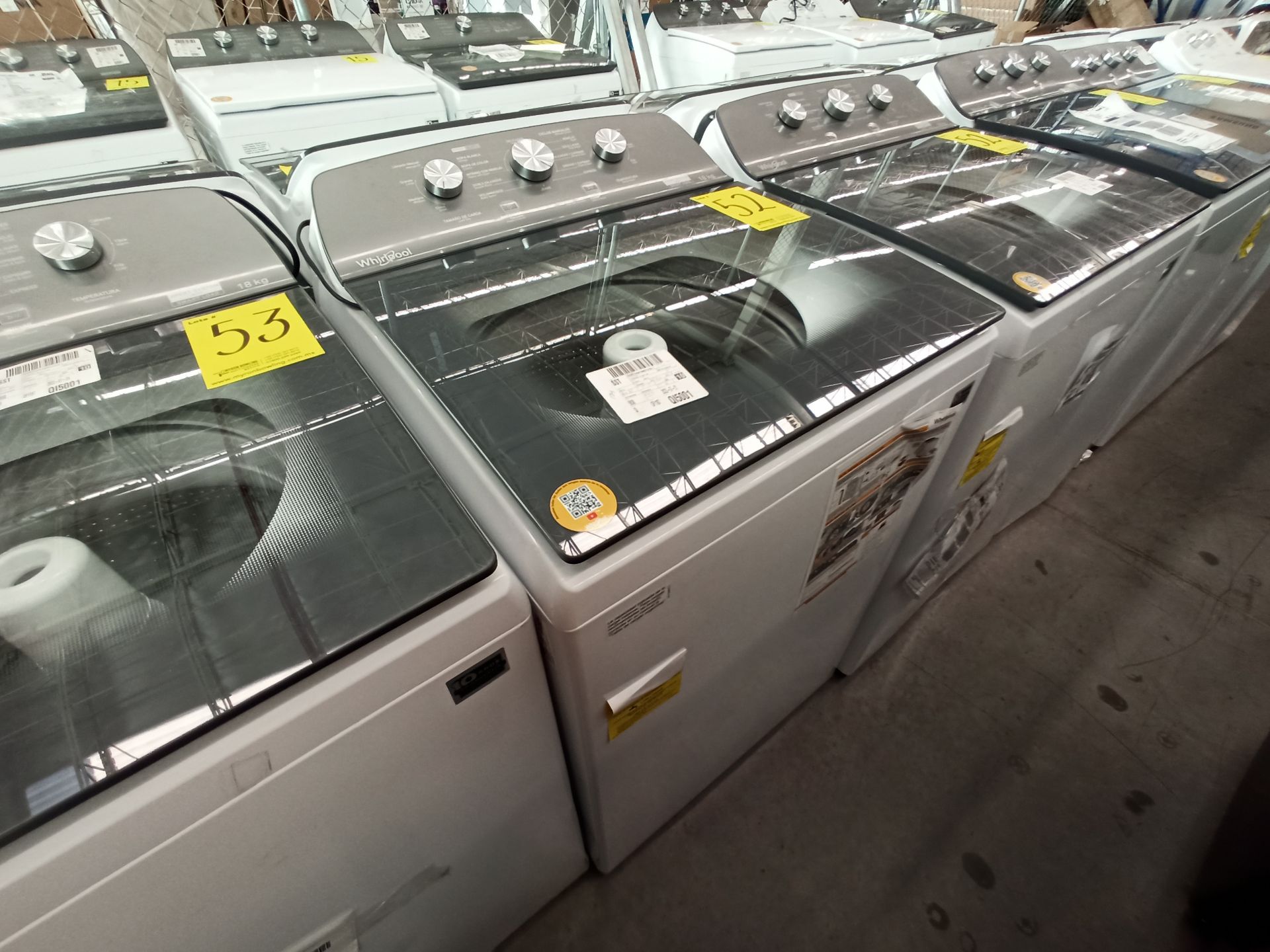 Lote de 2 lavadoras contiene: 1 Lavadora de 18 KG Marca WHIRLPOOL, Modelo 8MWTW1823WJM0, Serie HLB1