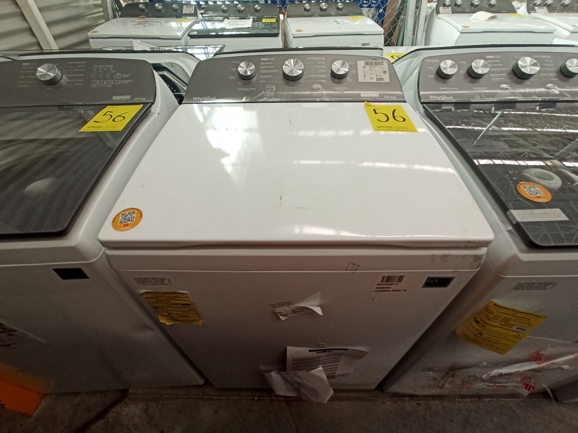 Lote de 2 lavadoras contiene: 1 Lavadora de 20 KG Marca WHIRLPOOL, Modelo 8MWTW2031WJM0, Serie HLB1 - Image 2 of 16