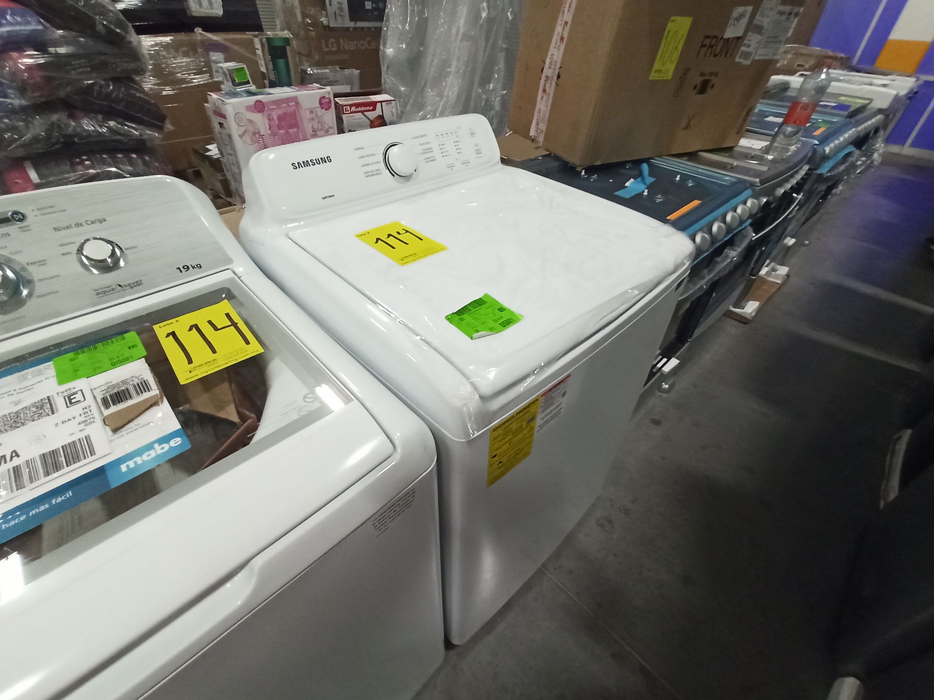 Lote de 2 lavadoras contiene: 1 Lavadora de 20 KG Marca SAMSUNG, Modelo WA20A3350GW, Serie T900714E - Image 5 of 18