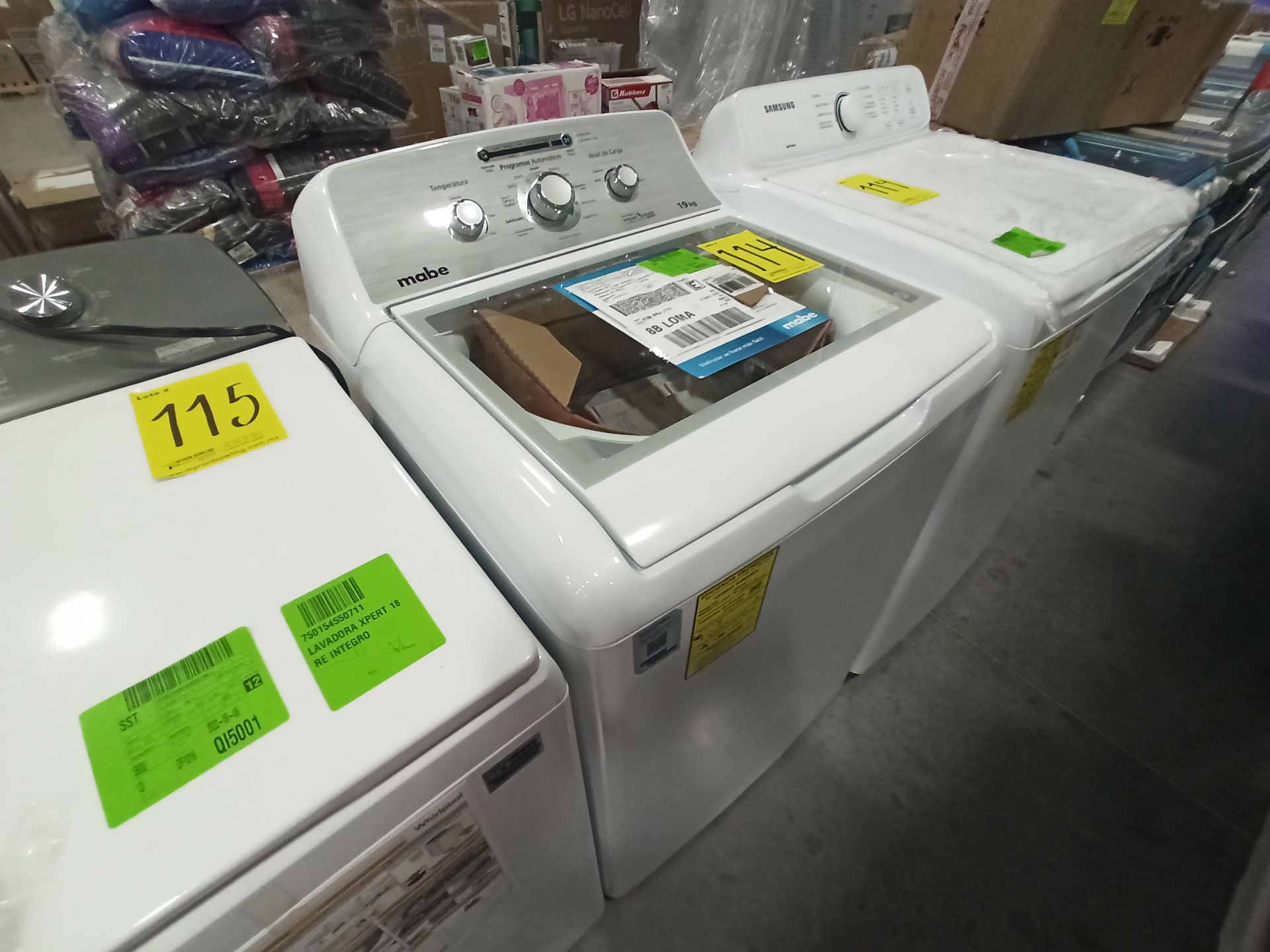 Lote de 2 lavadoras contiene: 1 Lavadora de 20 KG Marca SAMSUNG, Modelo WA20A3350GW, Serie T900714E - Image 14 of 18