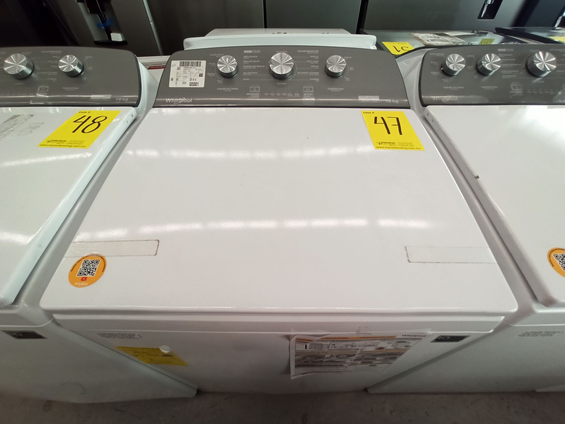 Lote de 2 lavadoras contiene: 1 Lavadora de 20 KG Marca WHIRLPOOL, Modelo 8MWTW2024MJM0, Serie HLB3 - Image 11 of 18