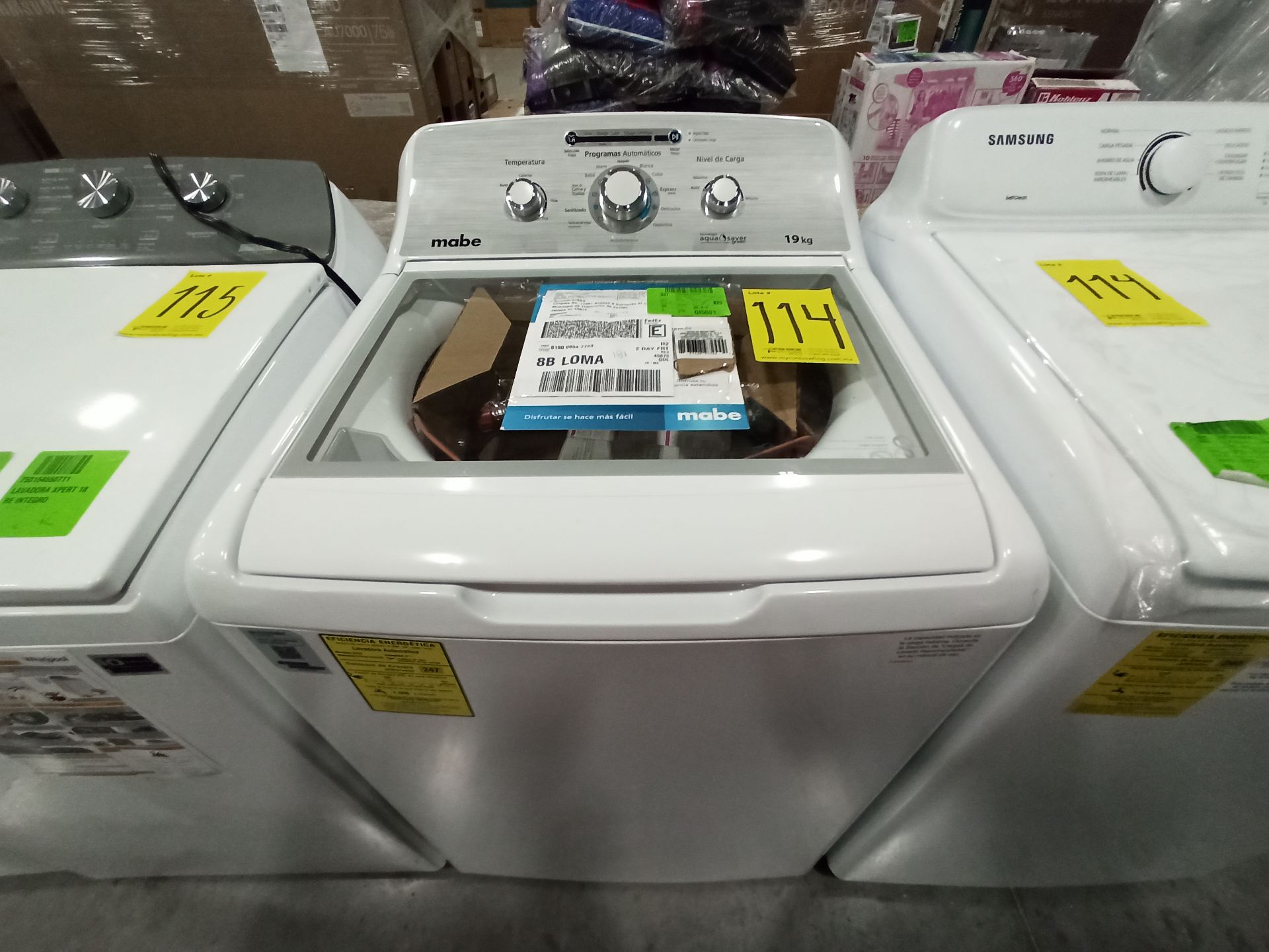 Lote de 2 lavadoras contiene: 1 Lavadora de 20 KG Marca SAMSUNG, Modelo WA20A3350GW, Serie T900714E - Image 11 of 18