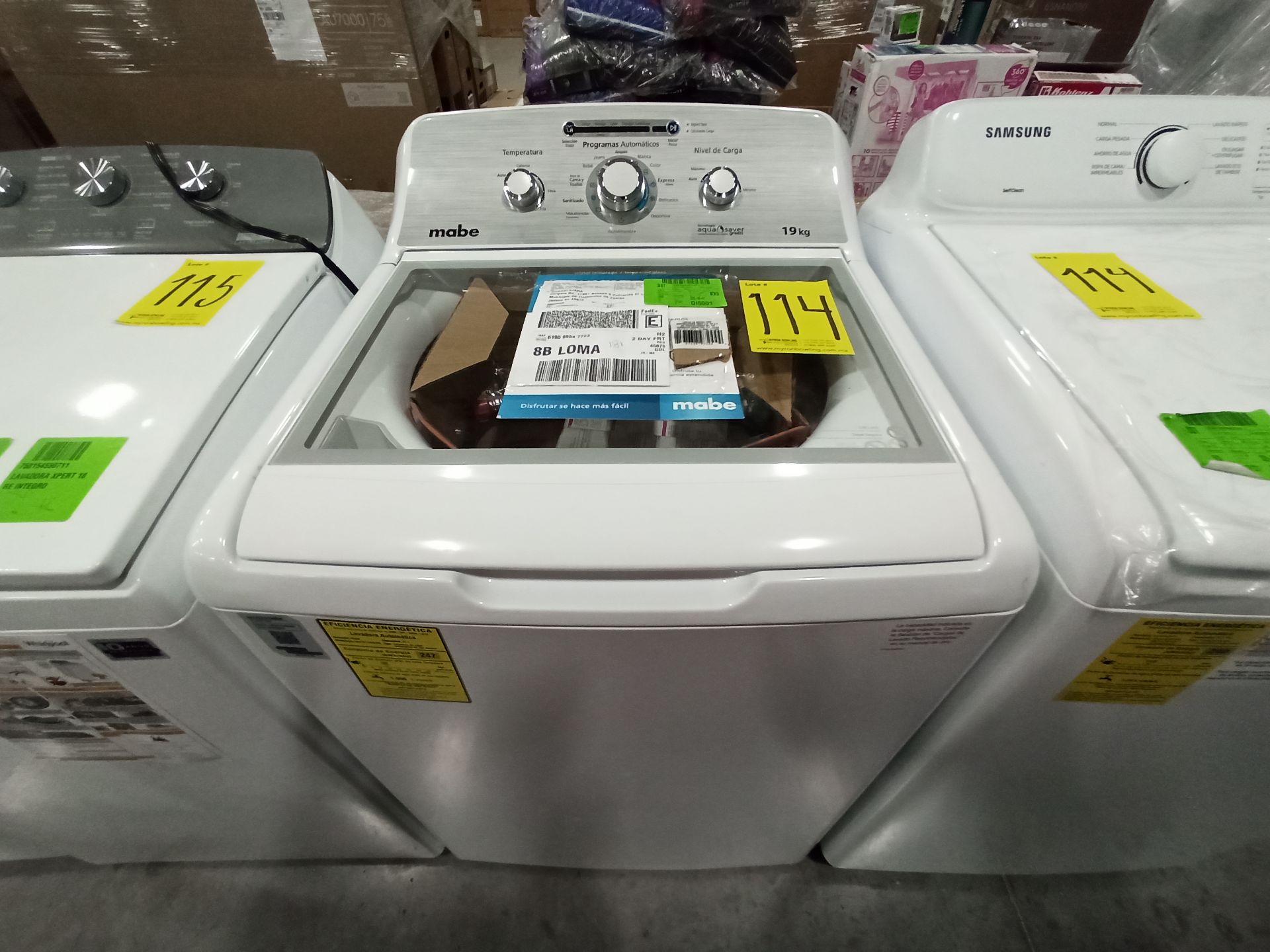 Lote de 2 lavadoras contiene: 1 Lavadora de 20 KG Marca SAMSUNG, Modelo WA20A3350GW, Serie T900714E - Image 10 of 18