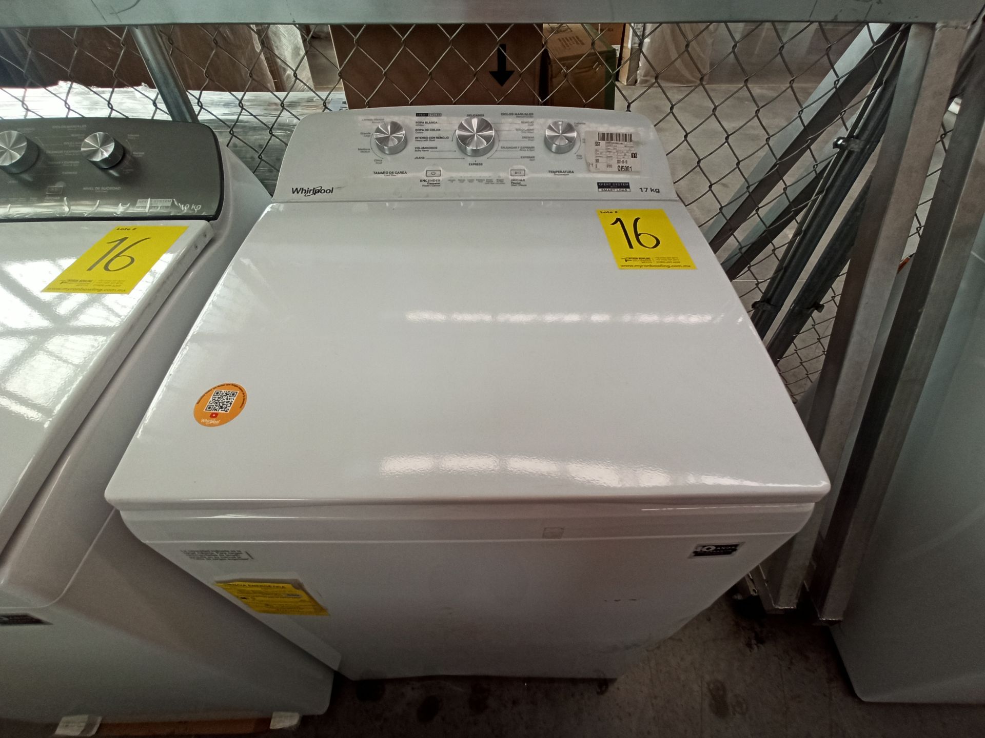 Lote de 2 Lavadoras contiene: 1 Lavadora de 19 KG Marca WHIRLPOOL, Modelo 8MWTW1913MJM0, Serie HLB2