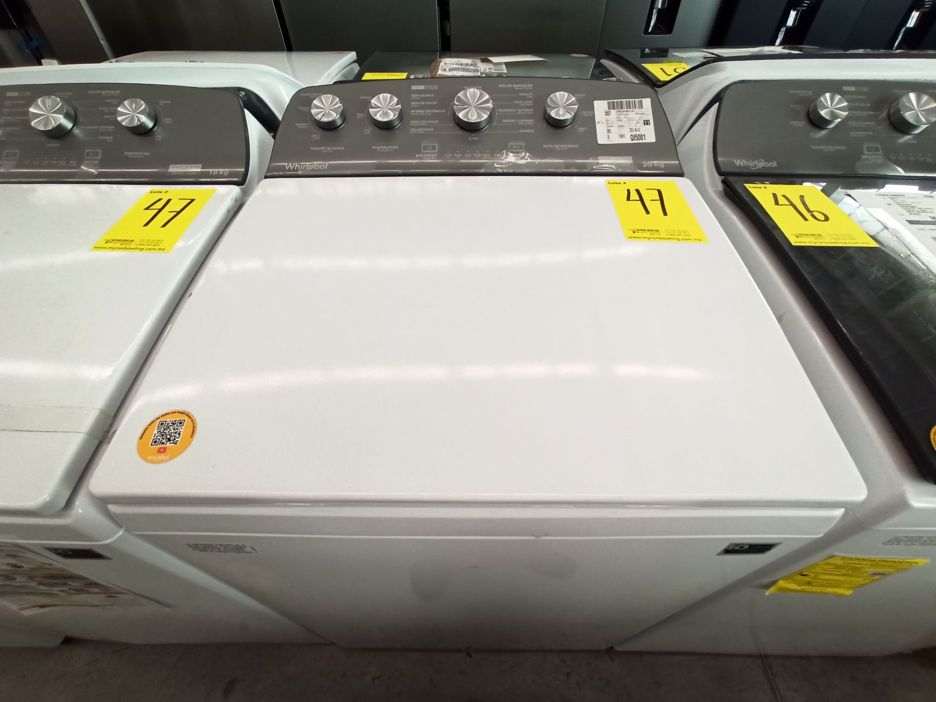 Lote de 2 lavadoras contiene: 1 Lavadora de 20 KG Marca WHIRLPOOL, Modelo 8MWTW2024MJM0, Serie HLB3 - Image 2 of 18