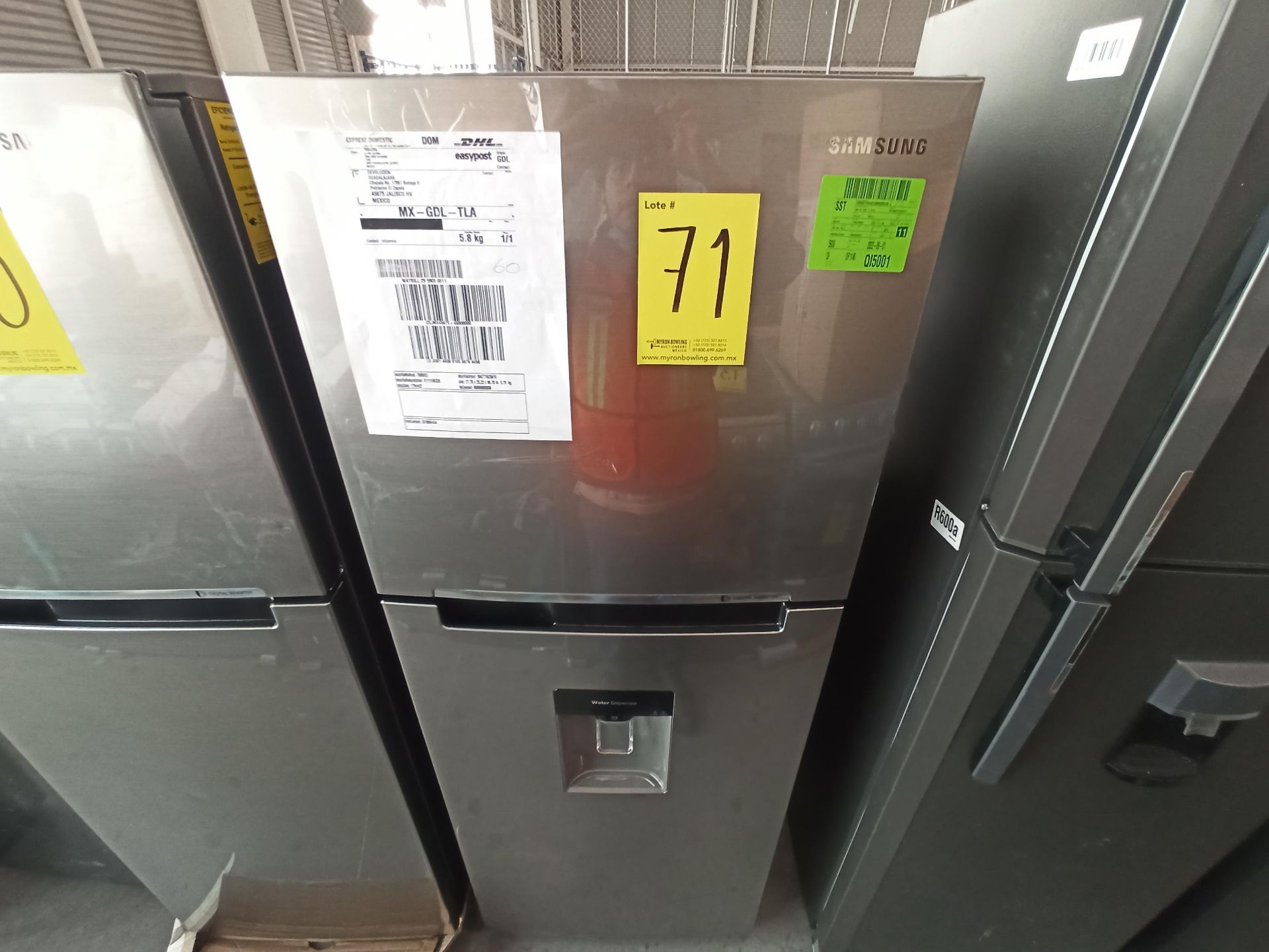 1 Refrigerador con dispensador de agua Marca SAMSUNG, Modelo RT29A5710S8, Serie 00556A, Color GRIS, - Image 2 of 9