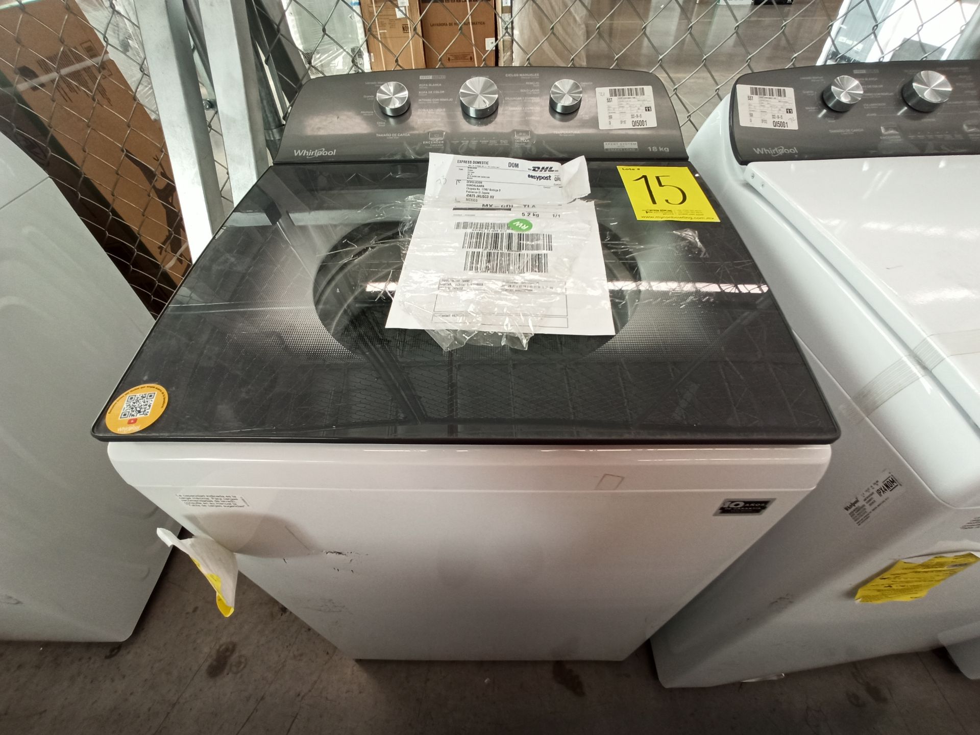 Lote de 2 Lavadoras contiene: 1 Lavadora de 18 KG Marca WHIRLPOOL, Modelo 8MWTW1813MJM1, Serie HLB3 - Image 10 of 18