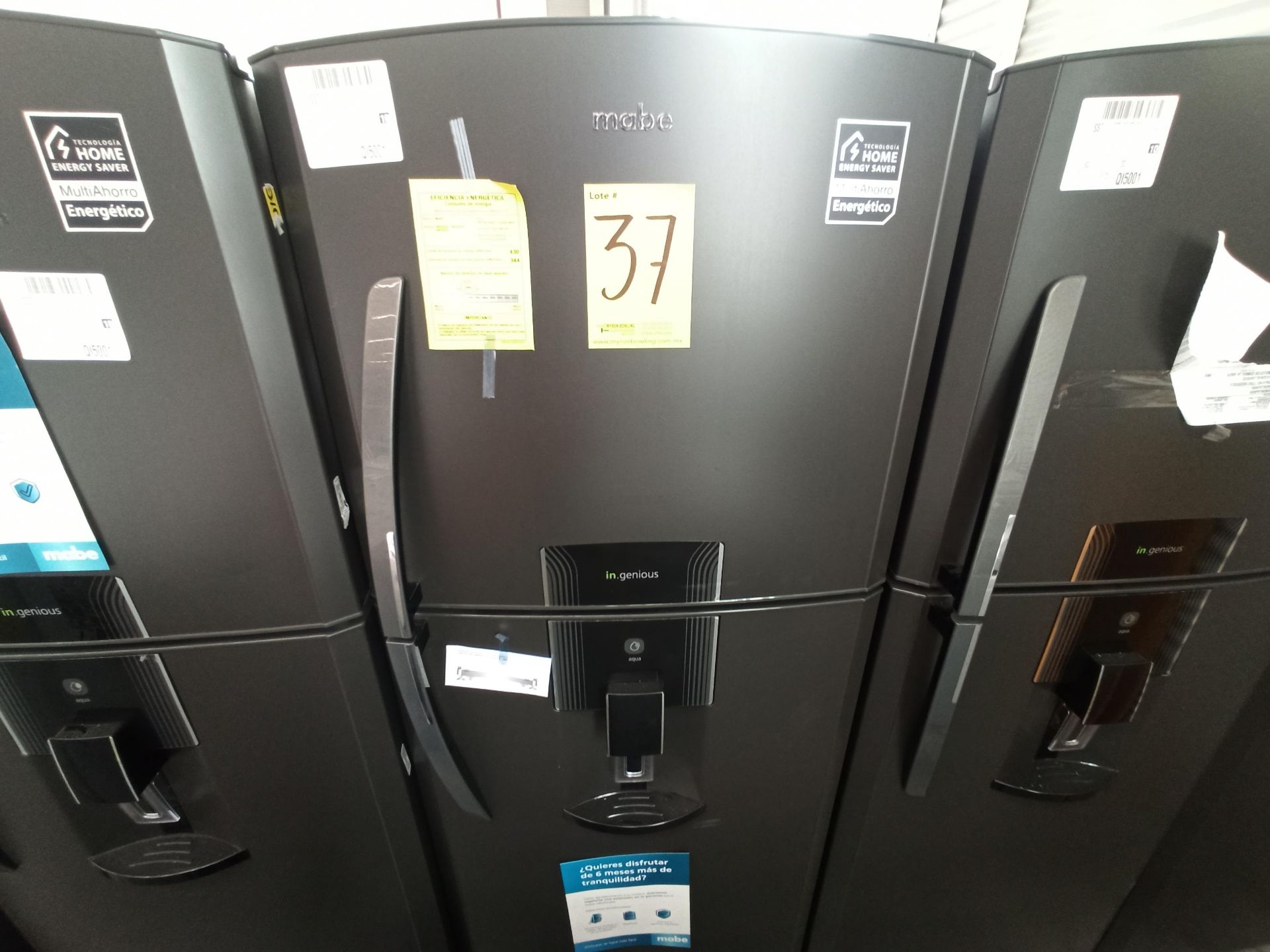 1 Refrigerador con dispensador de agua Marca MABE, Modelo RME360FD, Serie 2209B811334, Color NEGRO, - Image 2 of 9