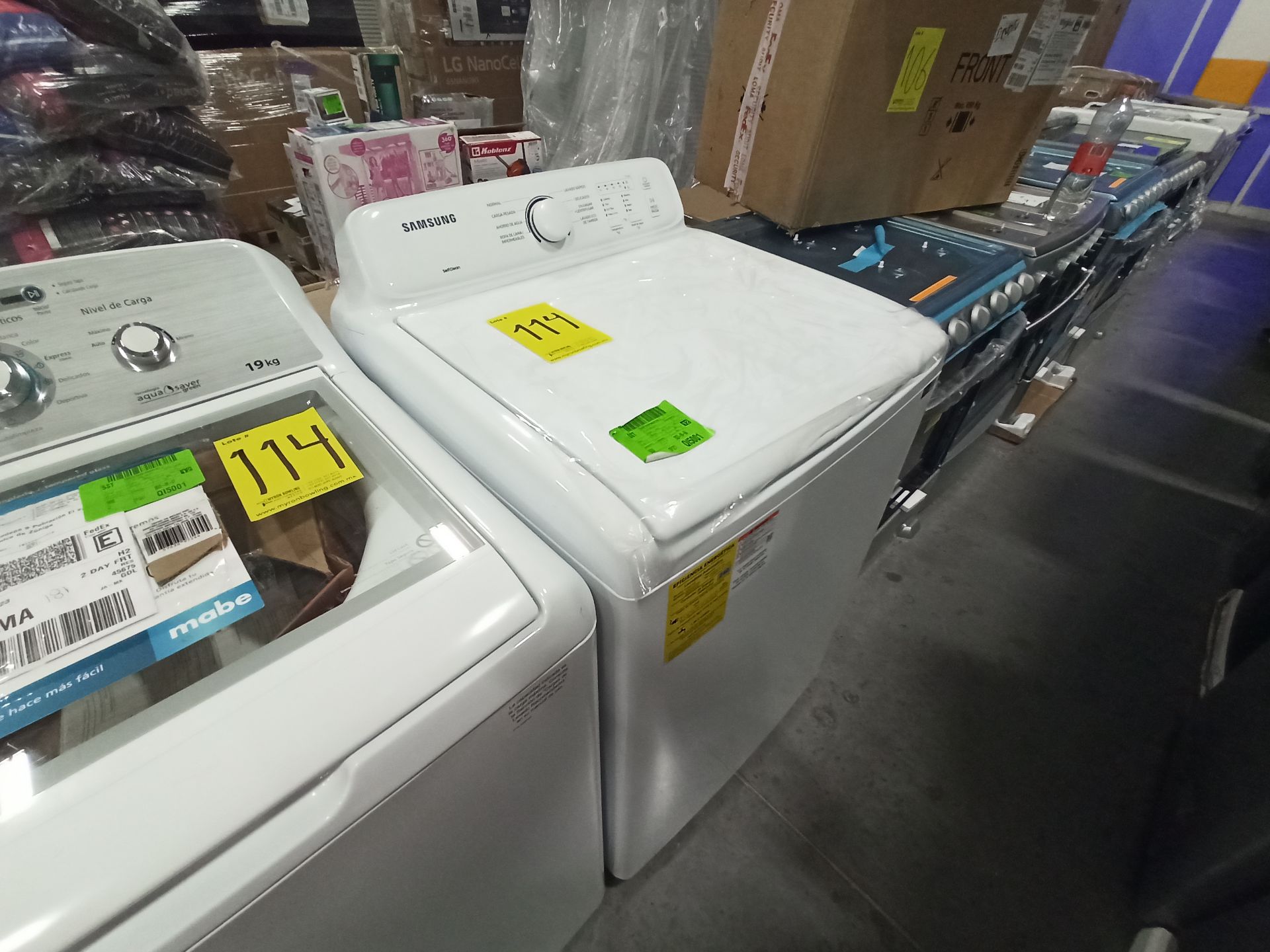 Lote de 2 lavadoras contiene: 1 Lavadora de 20 KG Marca SAMSUNG, Modelo WA20A3350GW, Serie T900714E - Image 6 of 18