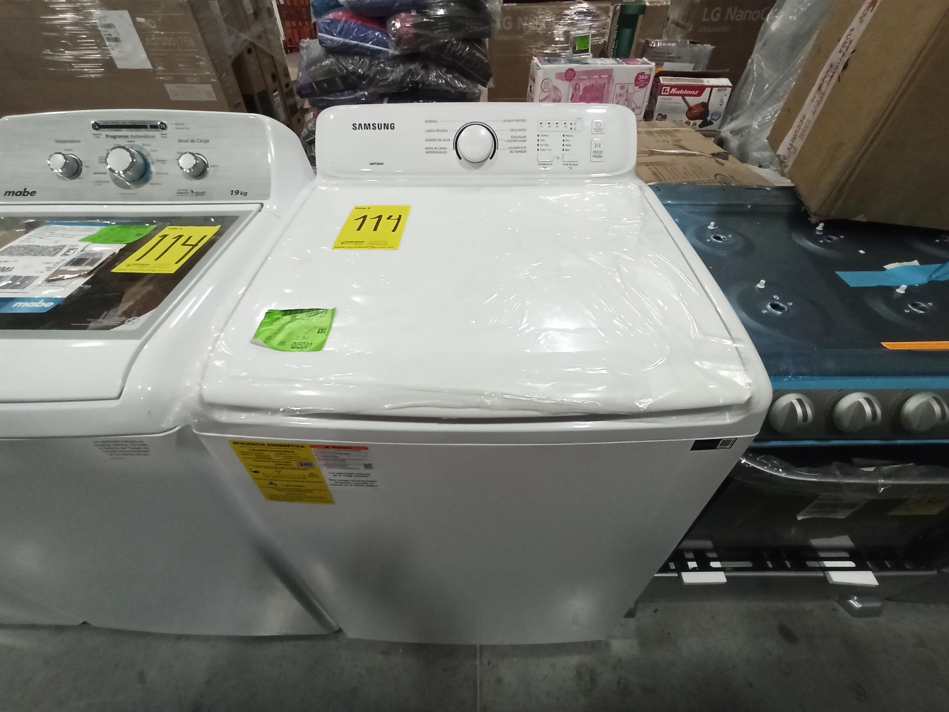 Lote de 2 lavadoras contiene: 1 Lavadora de 20 KG Marca SAMSUNG, Modelo WA20A3350GW, Serie T900714E - Image 2 of 18