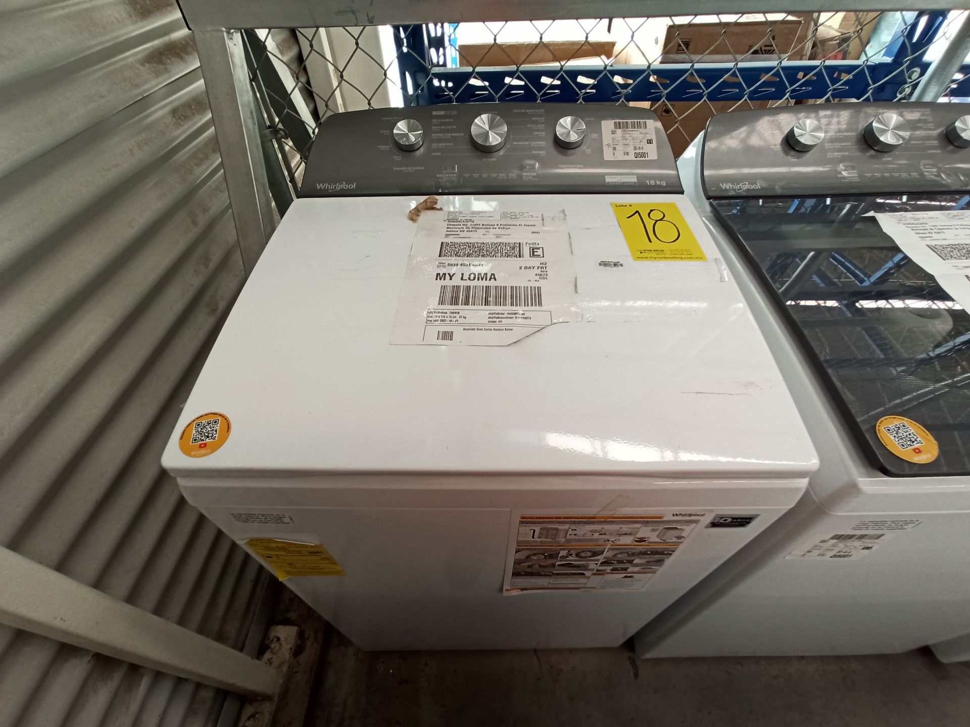 Lote de 2 Lavadoras contiene: 1 Lavadora de 18 KG Marca WHIRLPOOL, Modelo 8MWTW1823WJM0, Serie HLB1 - Image 10 of 17