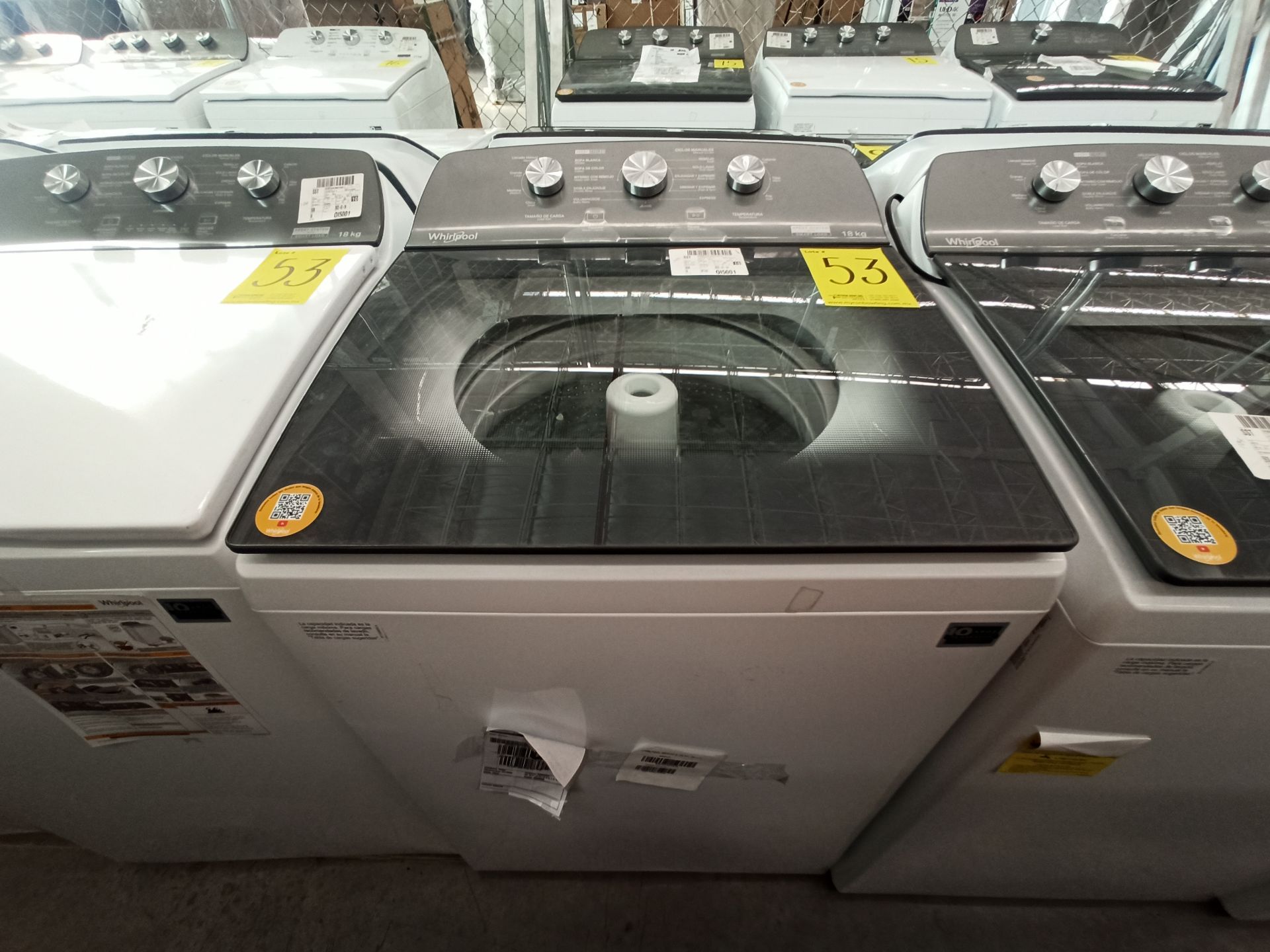 Lote de 2 lavadoras contiene: 1 Lavadora de 18 KG Marca WHIRLPOOL, Modelo 8MWTW1823WJM0, Serie HLB3