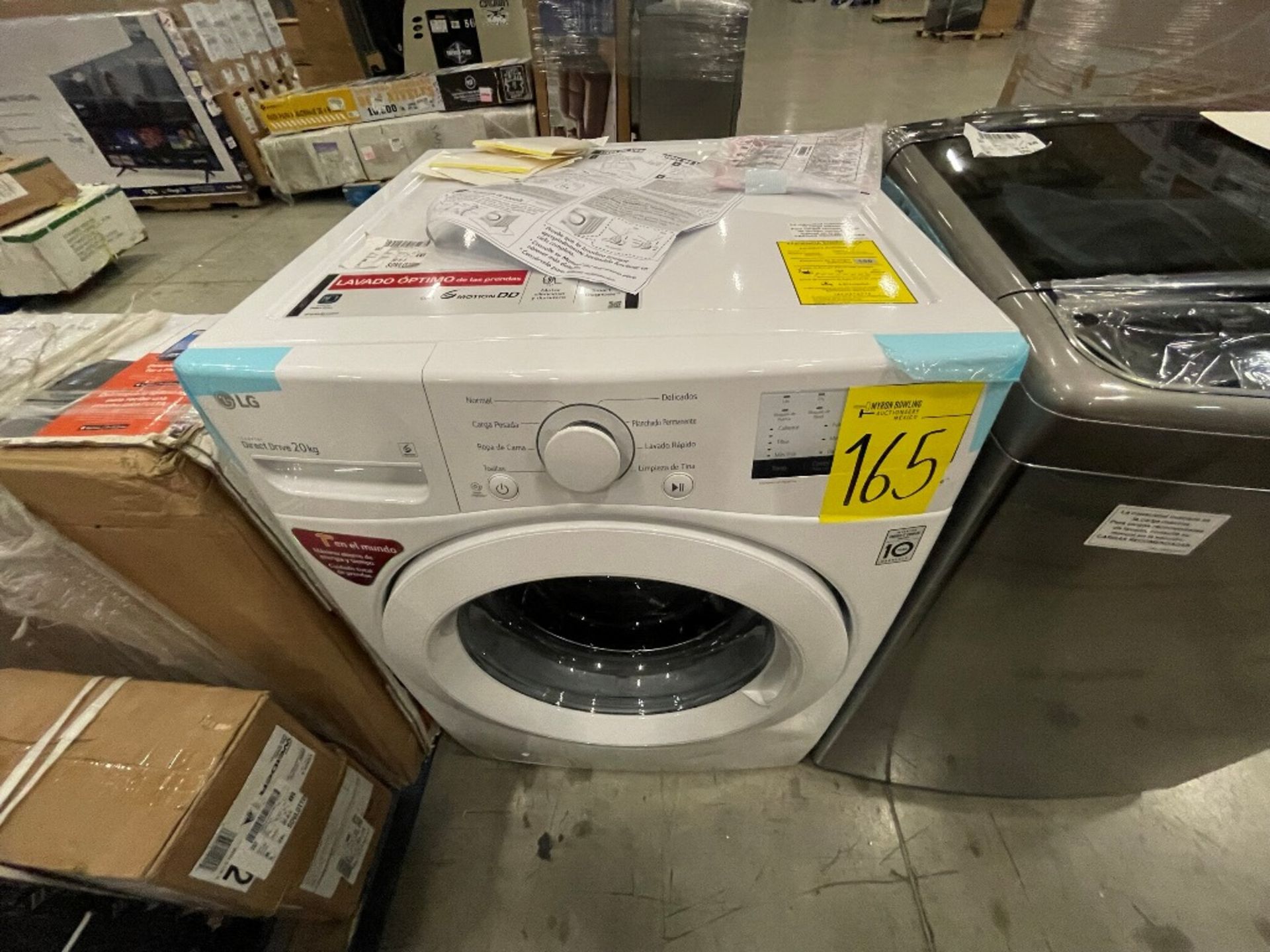 Lote de 2 lavadoras contiene: 1 lavadora de 22 kg Marca LG, Modelo WT22VSS6H, Serie R1S526, Color G - Image 9 of 16