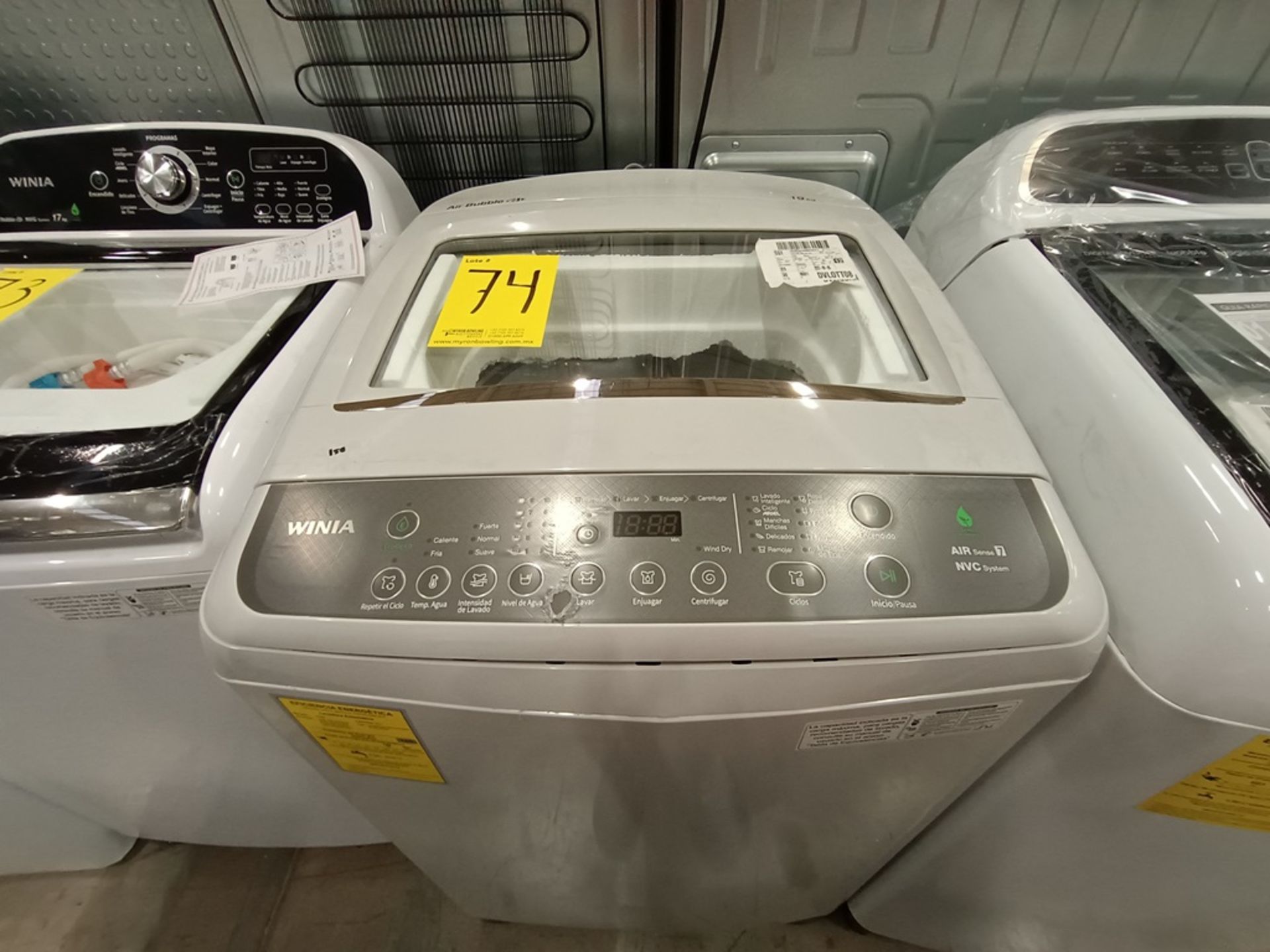 Lote de 2 Lavadoras contiene: 1 lavadora de 19 kg Marca SAMSNG, Modelo WA19T6260BW, Serie 02627X, C