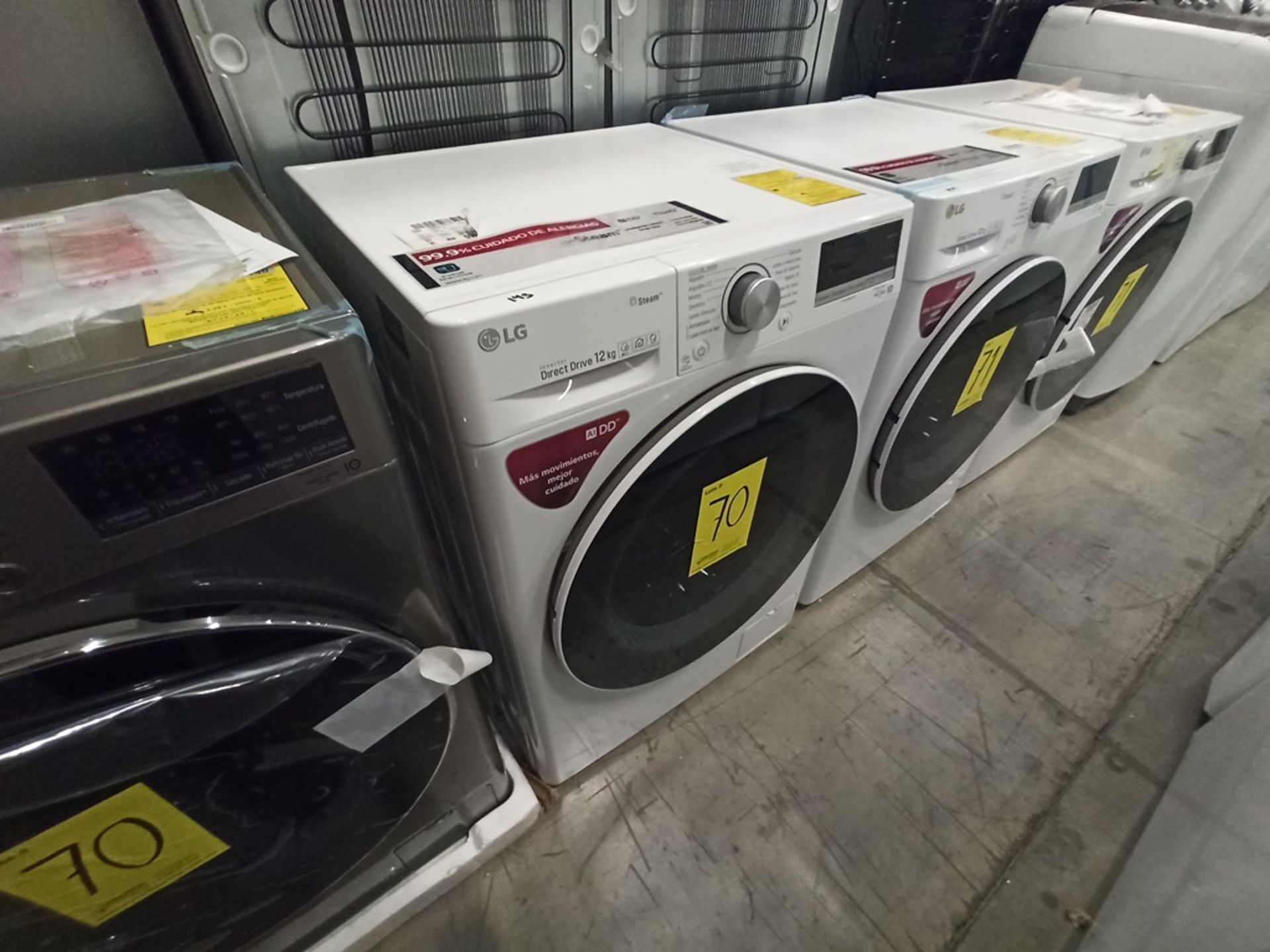 Lote de 2 Lavadoras contiene: 1 lavadora de 12/7 kg Marca LG, Modelo WM12WVC4S6, Serie K1N049, Colo - Image 15 of 18