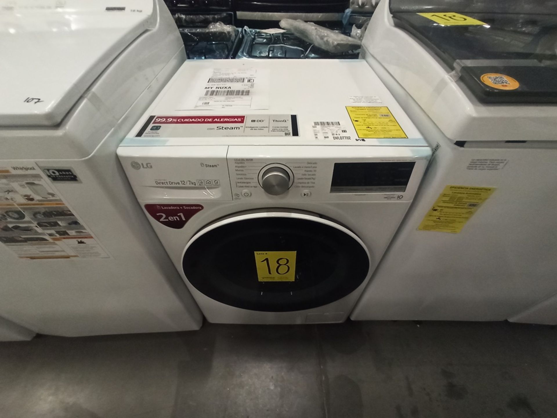Lote de 2 Lavadoras contiene: 1 lavadora de 18 kg Marca WHIRPOOL, Modelo 8MWTW1823WJM0, Serie HLB39 - Image 2 of 18