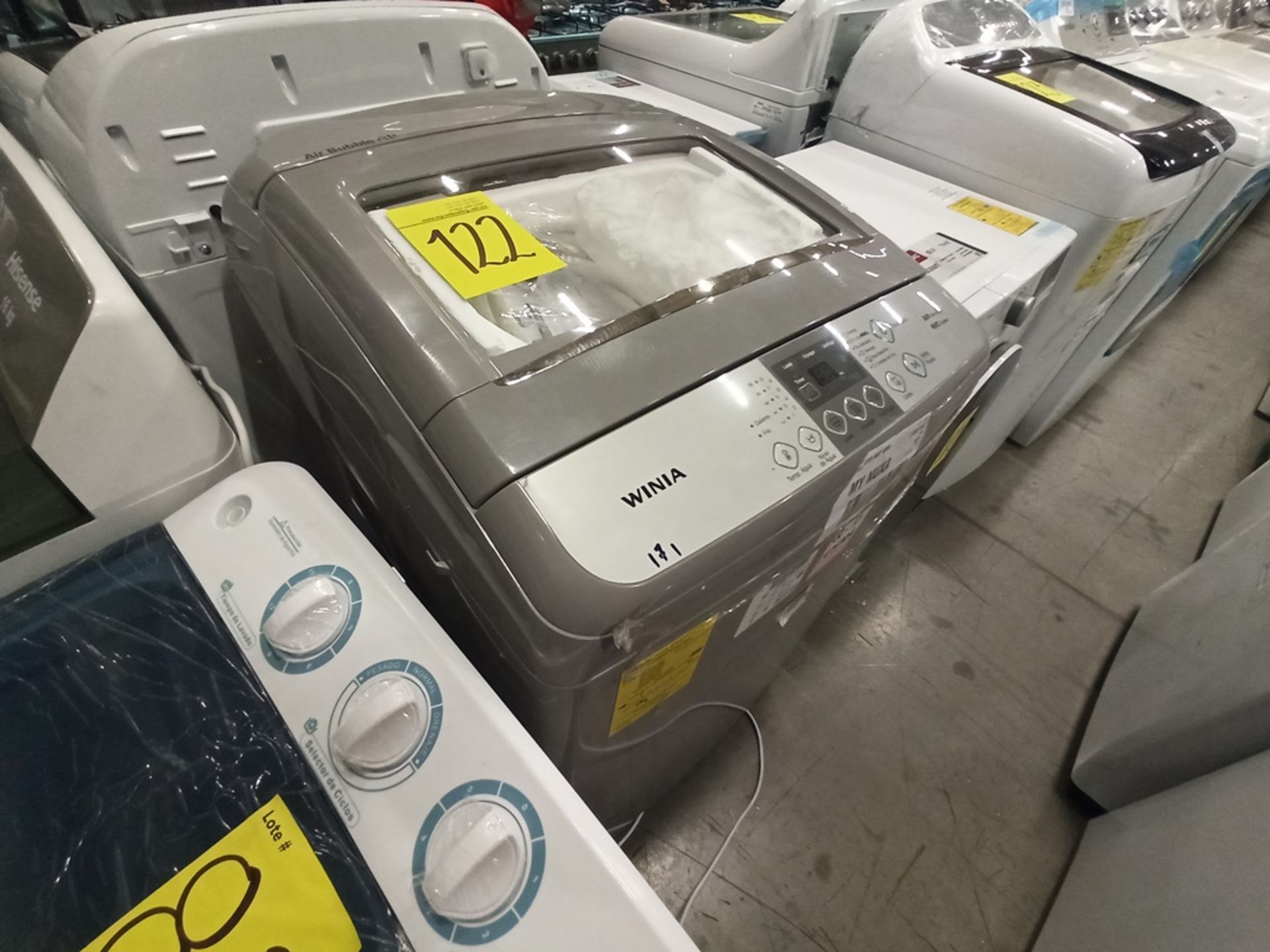 Lote de 2 Lavadoras contiene: 1 lavadora de 18 kg Marca WINIA, Modelo DWFDG361AGG1, Serie 250122, C - Image 5 of 18