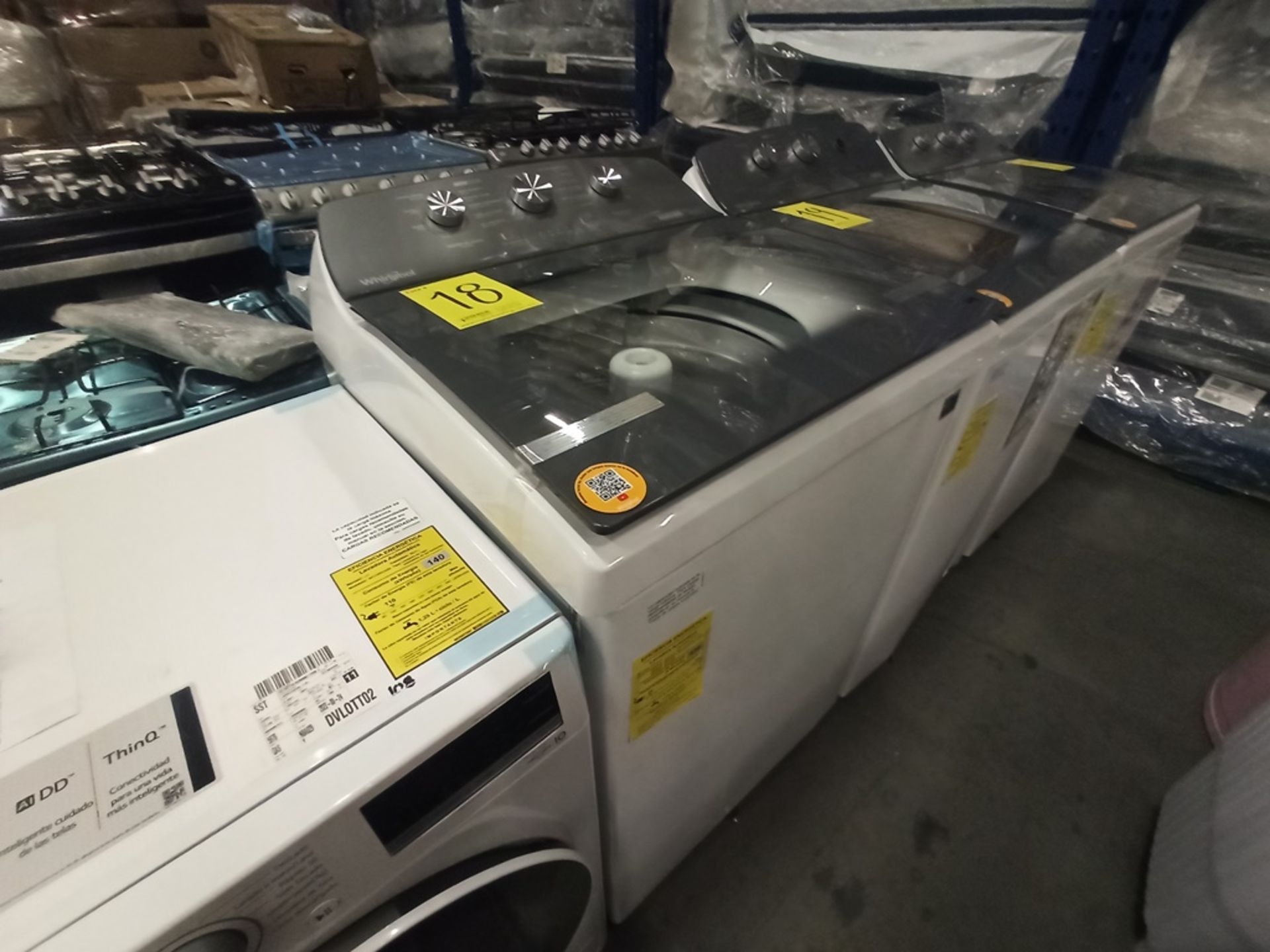 Lote de 2 Lavadoras contiene: 1 lavadora de 18 kg Marca WHIRPOOL, Modelo 8MWTW1823WJM0, Serie HLB39 - Image 14 of 18