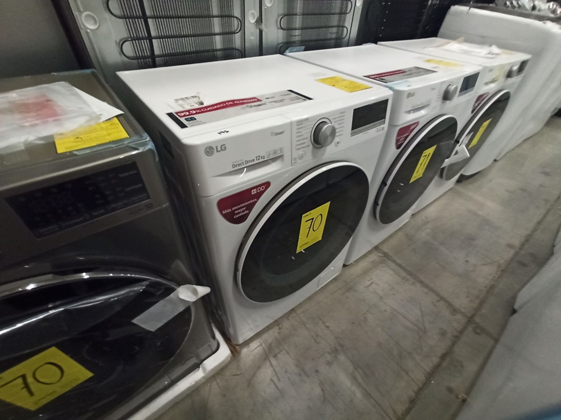 Lote de 2 Lavadoras contiene: 1 lavadora de 12/7 kg Marca LG, Modelo WM12WVC4S6, Serie K1N049, Colo - Image 14 of 18