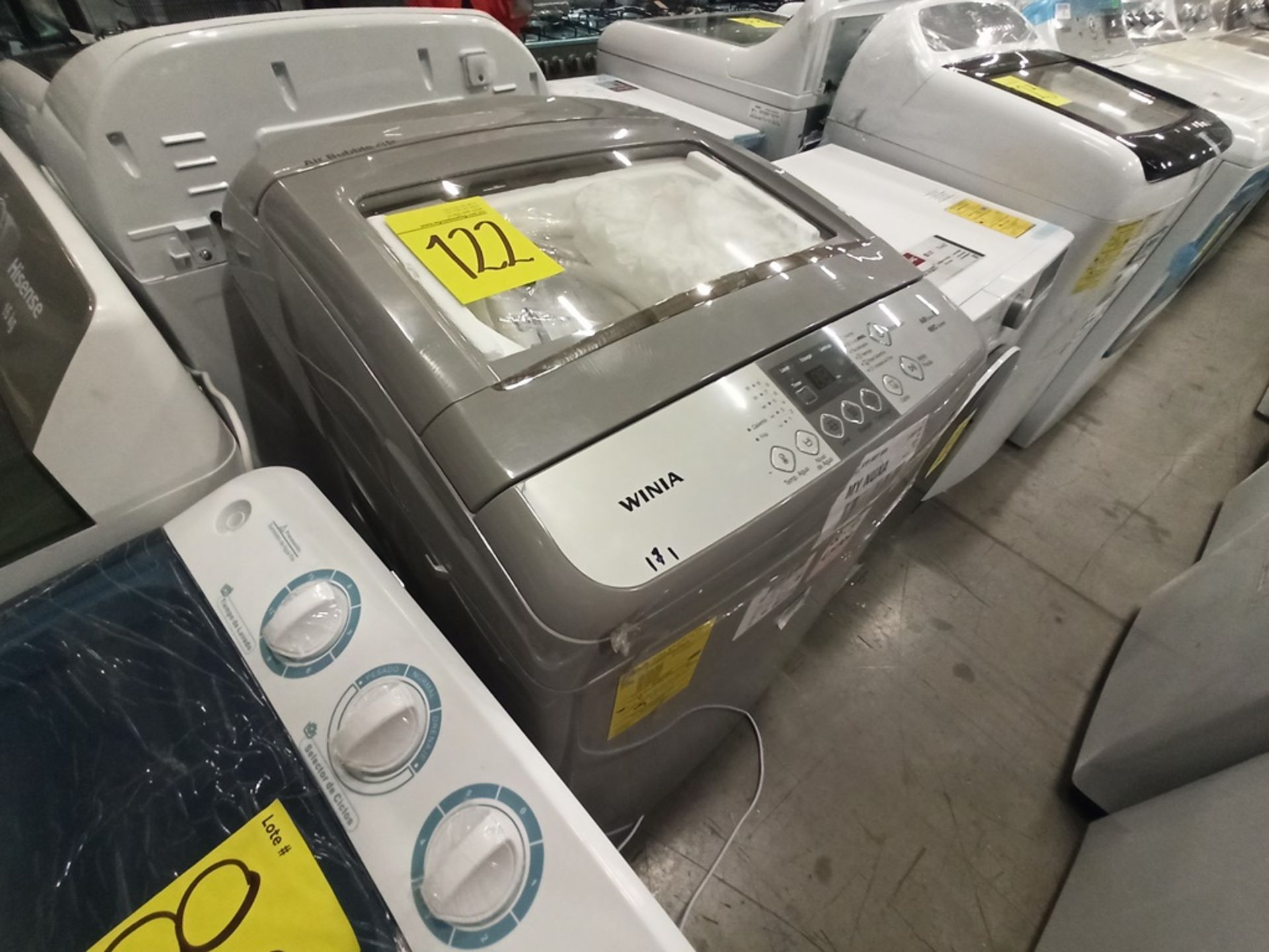 Lote de 2 Lavadoras contiene: 1 lavadora de 18 kg Marca WINIA, Modelo DWFDG361AGG1, Serie 250122, C - Image 6 of 18
