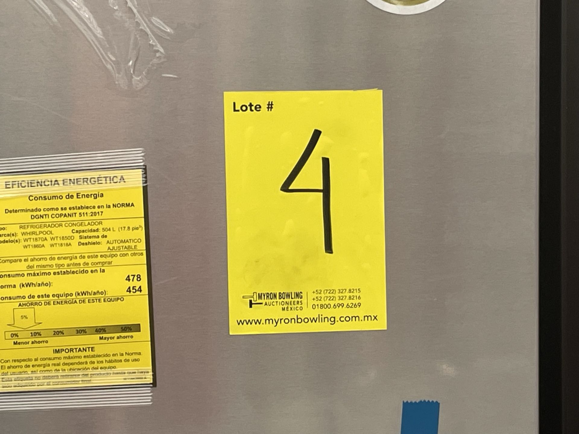 (EQUIPO NUEVO) 1 Refrigerador Marca WHIRLPOOL, Modelo WT1818A, Serie VSB3056597, Color GRIS, LB-621 - Image 9 of 9