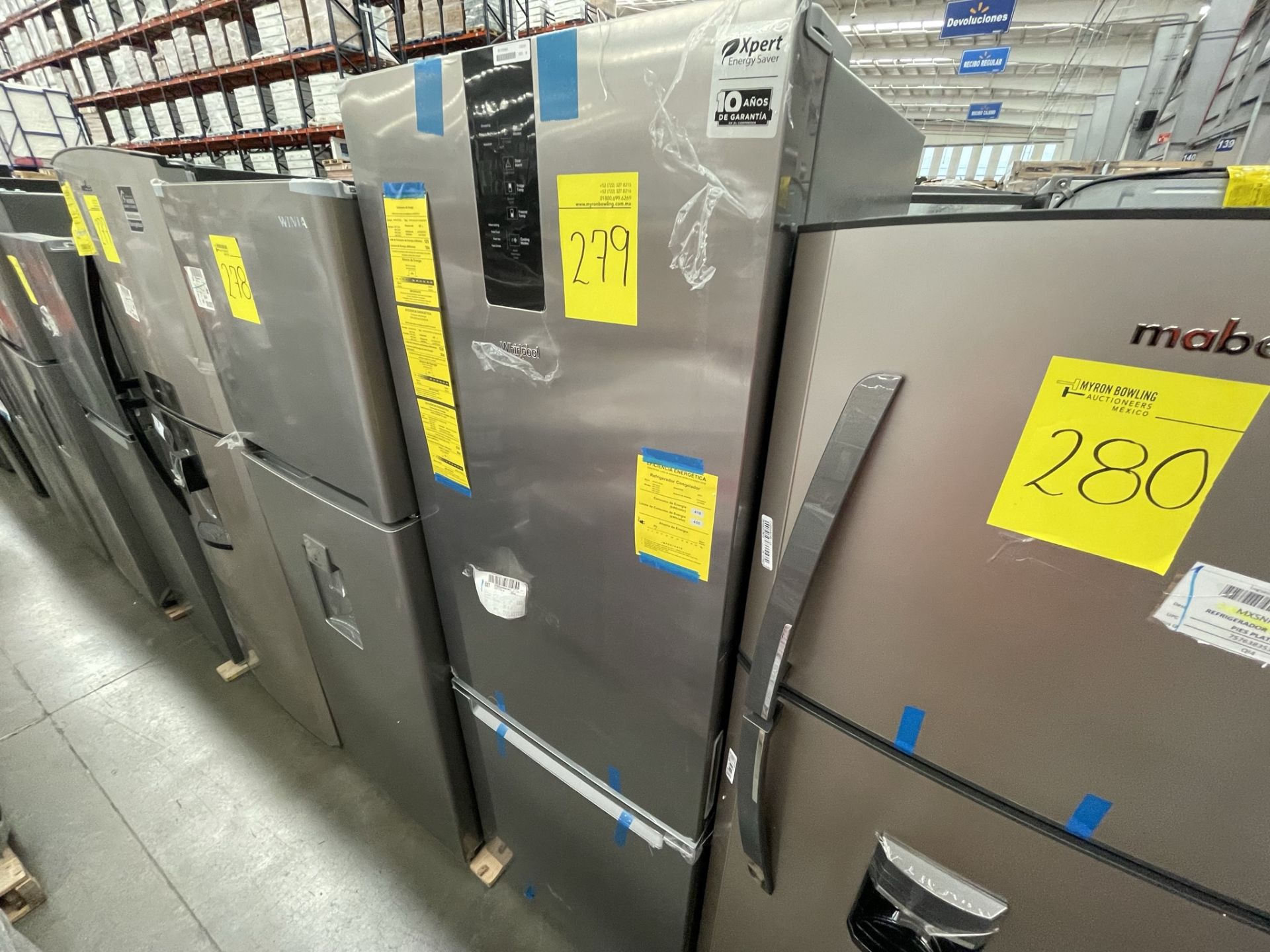 (EQUIPO NUEVO) 1 Refrigerador Marca WHIRPOOL, Modelo WB1332A, Serie WB1332A03, Color GRIS, LB-61189 - Image 7 of 8