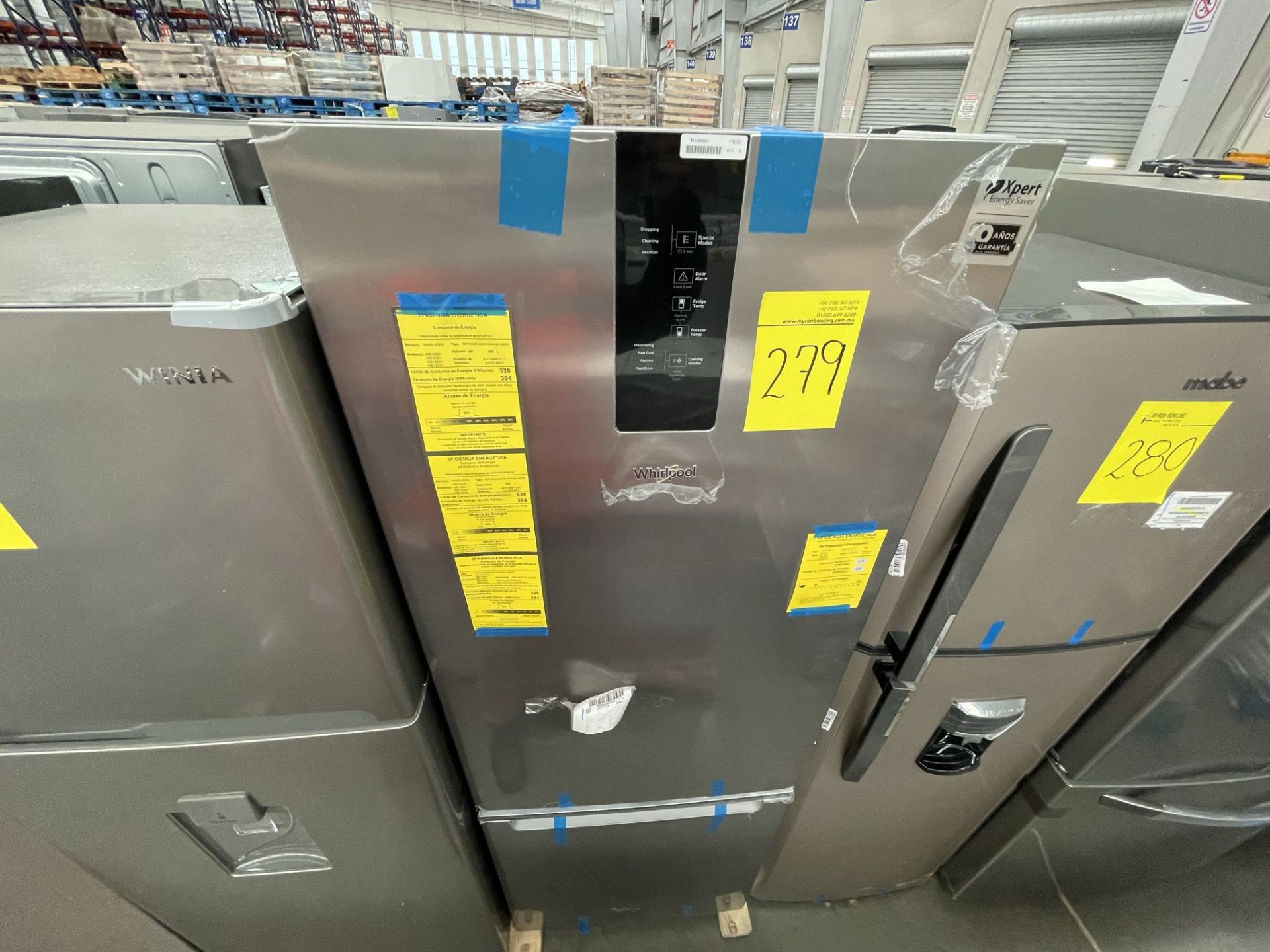 (EQUIPO NUEVO) 1 Refrigerador Marca WHIRPOOL, Modelo WB1332A, Serie WB1332A03, Color GRIS, LB-61189 - Image 5 of 8