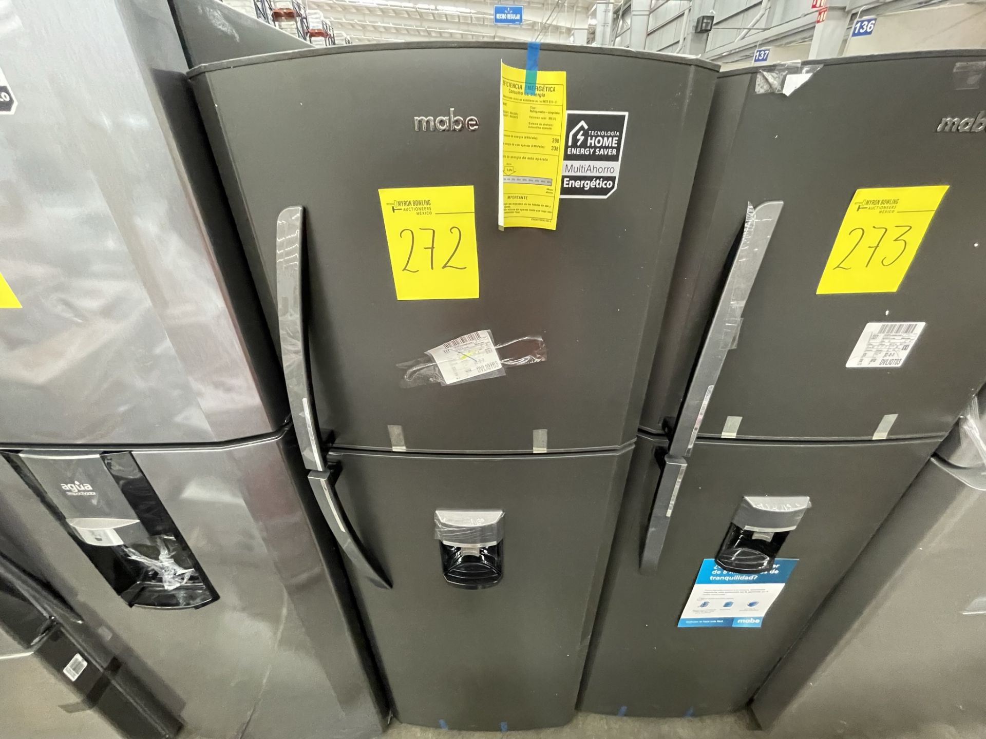 (EQUIPO NUEVO) 1 Refrigerador Con Dispensador De Agua Marca MABE, Modelo RMA300FJMRDA, Serie 2210P7