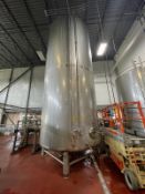 Quality Tank 400 BBL Stainless Steel Brite Tank, Glycol Jacketed, Rounded Bottom, Atmospheric PSI, A