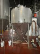 2008 Sprinkman 1650 Gal Stainless Steel Fermenter, Glycol Jacketed, Cone Bottom, Atmospheric PSI, A