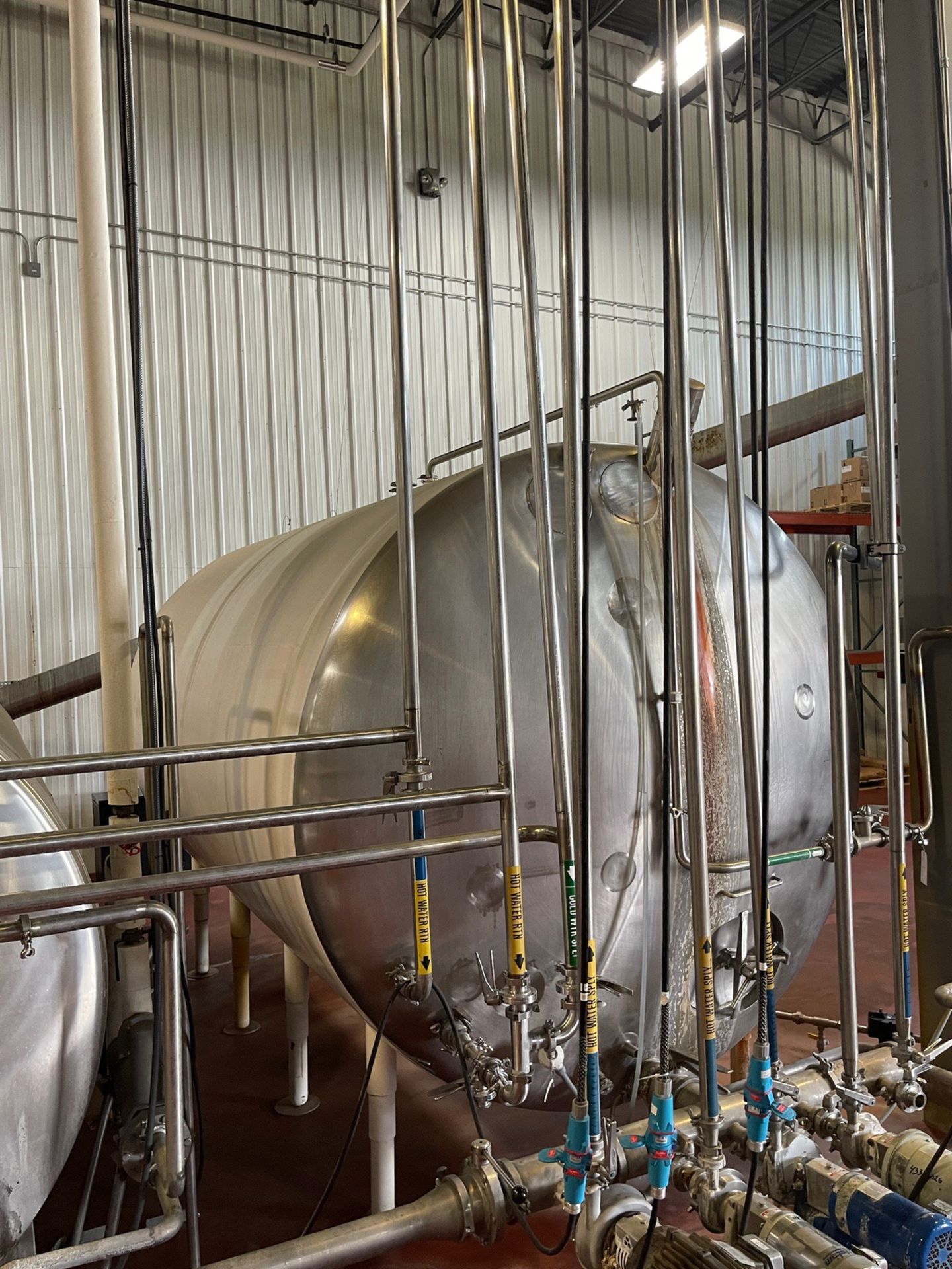 Stainless Steel Hot Liquor Tank, Approx. 9' Diameter and 15' Long | Rig Fee $1500 - Image 5 of 5